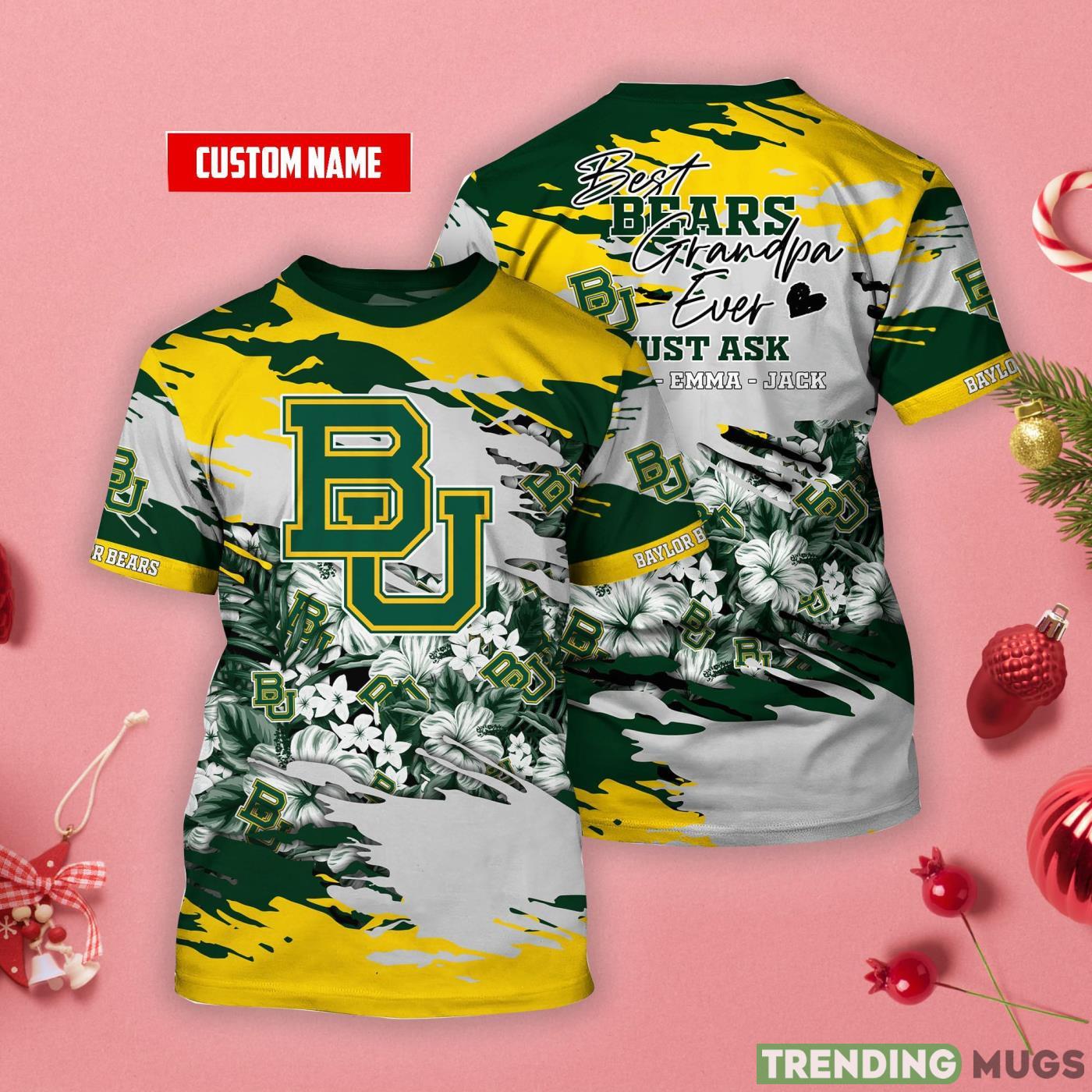 Baylor Bears Personalized Name Tropical Style 3D T-Shirt Product Photo 1 Baylor Bears Personalized Name Tropical Style 3D T-Shirt Product Photo 1
