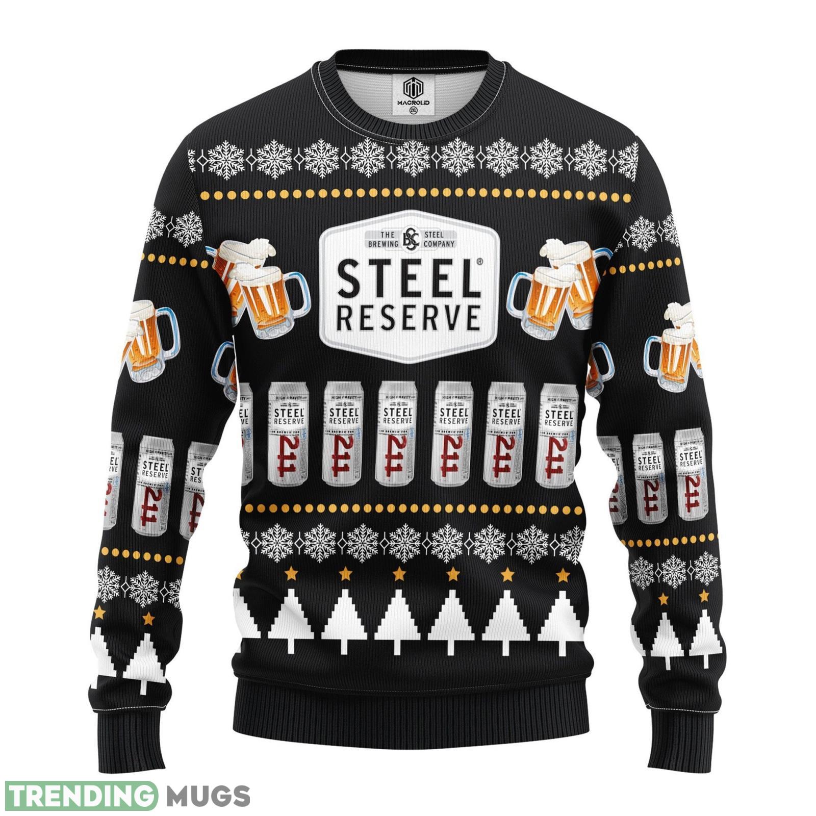 Beer Lover Steel Reserve Ugly Christmas Sweater Product Photo 1 Beer Lover Steel Reserve Ugly Christmas Sweater Product Photo 1