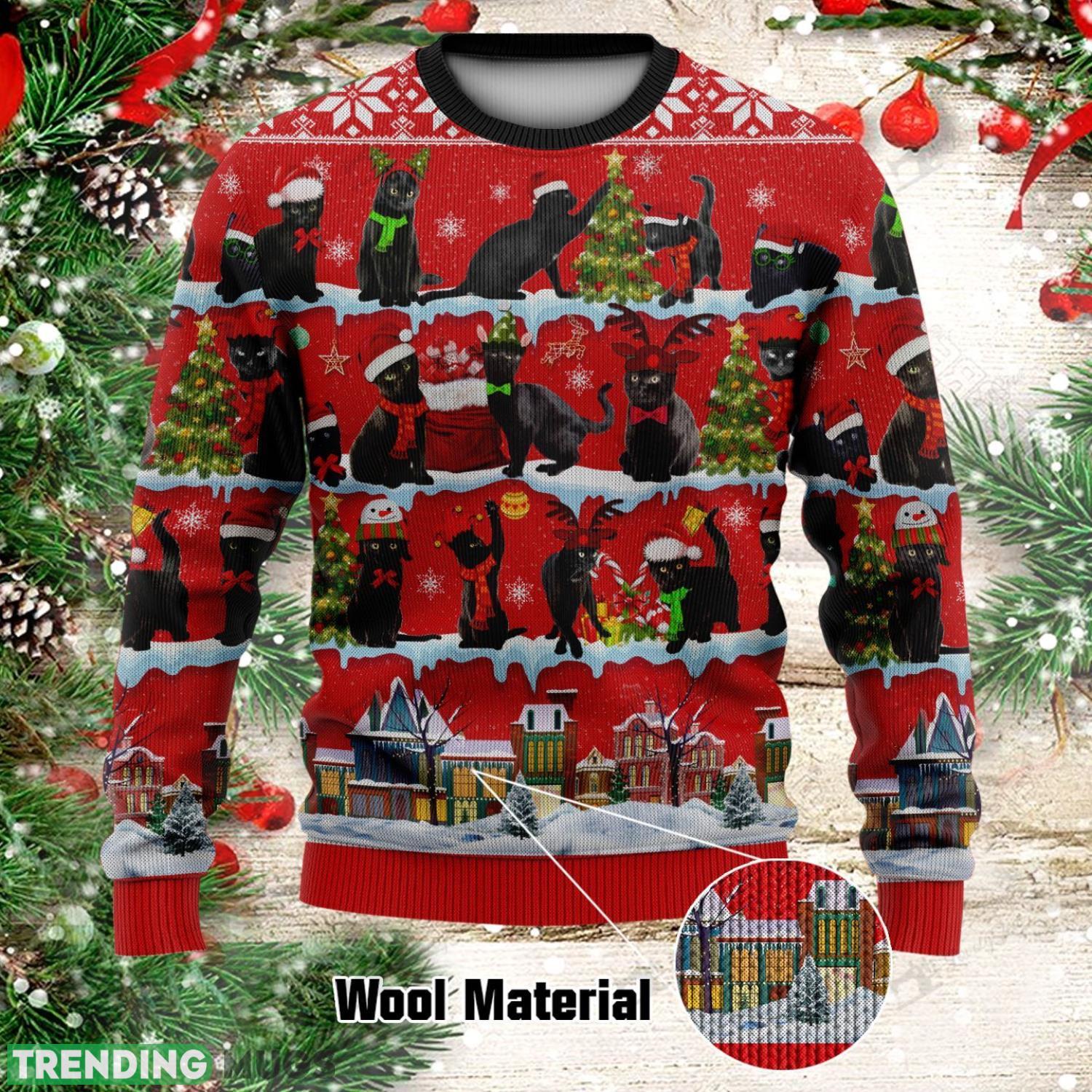Black Cat Christmas Gift Ugly Christmas Sweater 3D Sweater Black Cat Christmas Gift Ugly Christmas Sweater 3D Sweater