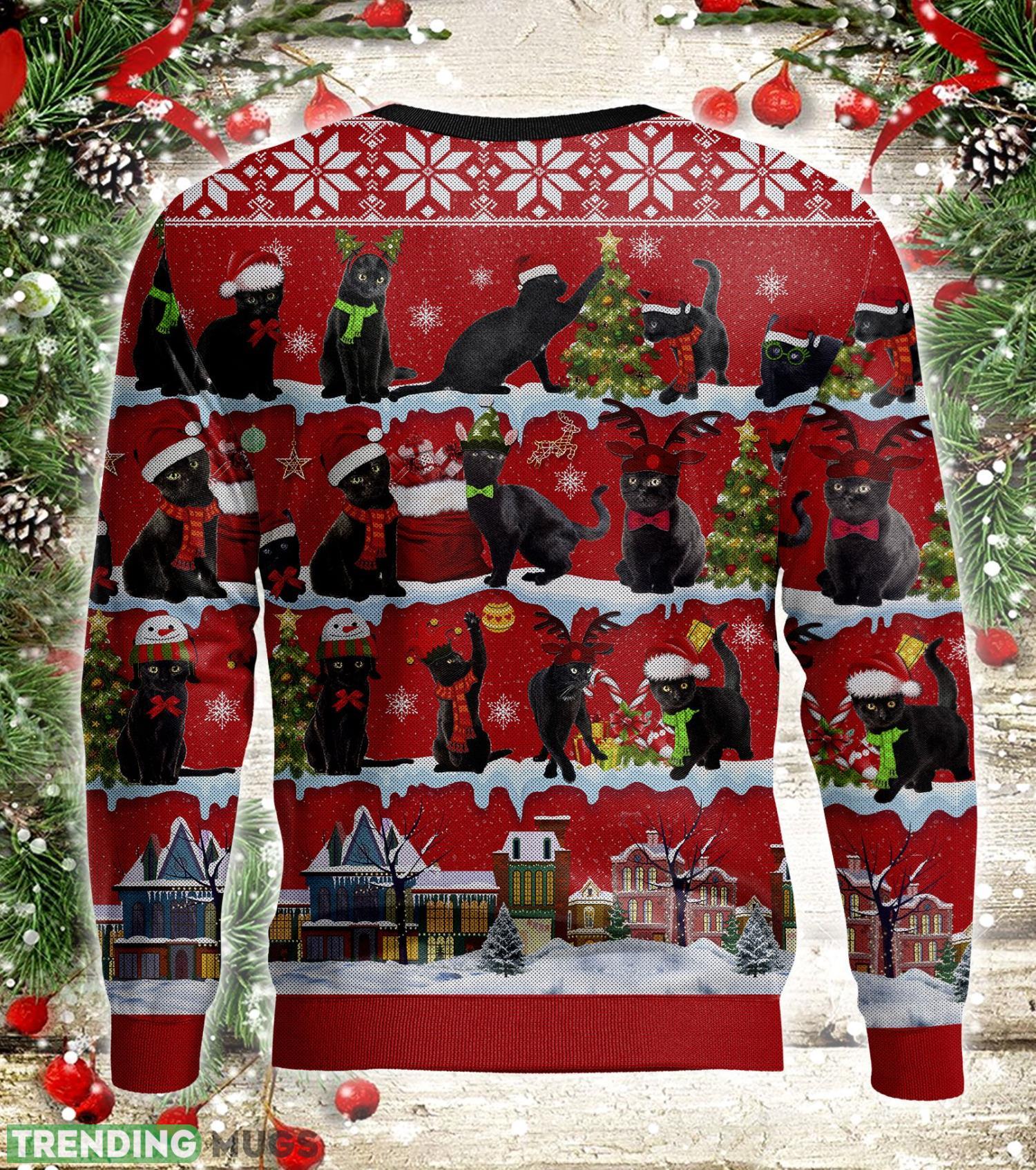 Black Cat Christmas Gift Ugly Christmas Sweater 3D Sweater Black Cat Christmas Gift Ugly Christmas Sweater 3D Sweater