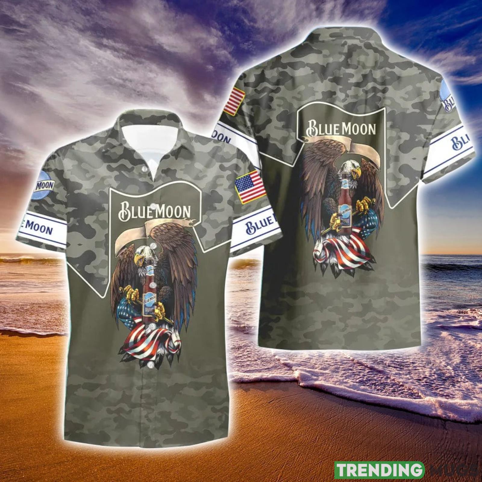 Blue Moon Beer Green Camo Eagle Usa Flag Hawaiian Shirt And Shorts Best Gift For Summer Holiday Hawaiian & Short Blue Moon Beer Green Camo Eagle Usa Flag Hawaiian Shirt And Shorts Best Gift For Summer Holiday Hawaiian & Short