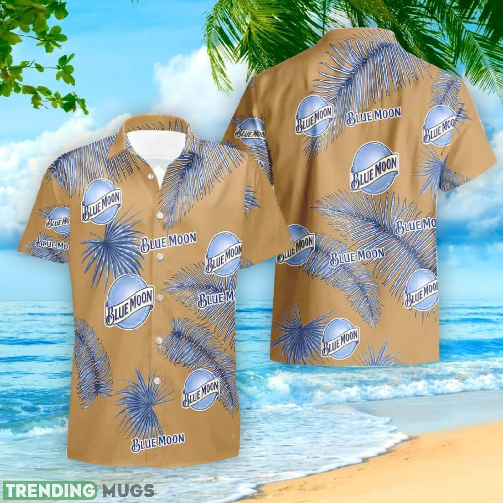Blue Moon Beer Palm Leaves Tropical Hawaiian Shirt And Shorts Unique Summer Gift Hawaiian & Short Blue Moon Beer Palm Leaves Tropical Hawaiian Shirt And Shorts Unique Summer Gift Hawaiian & Short
