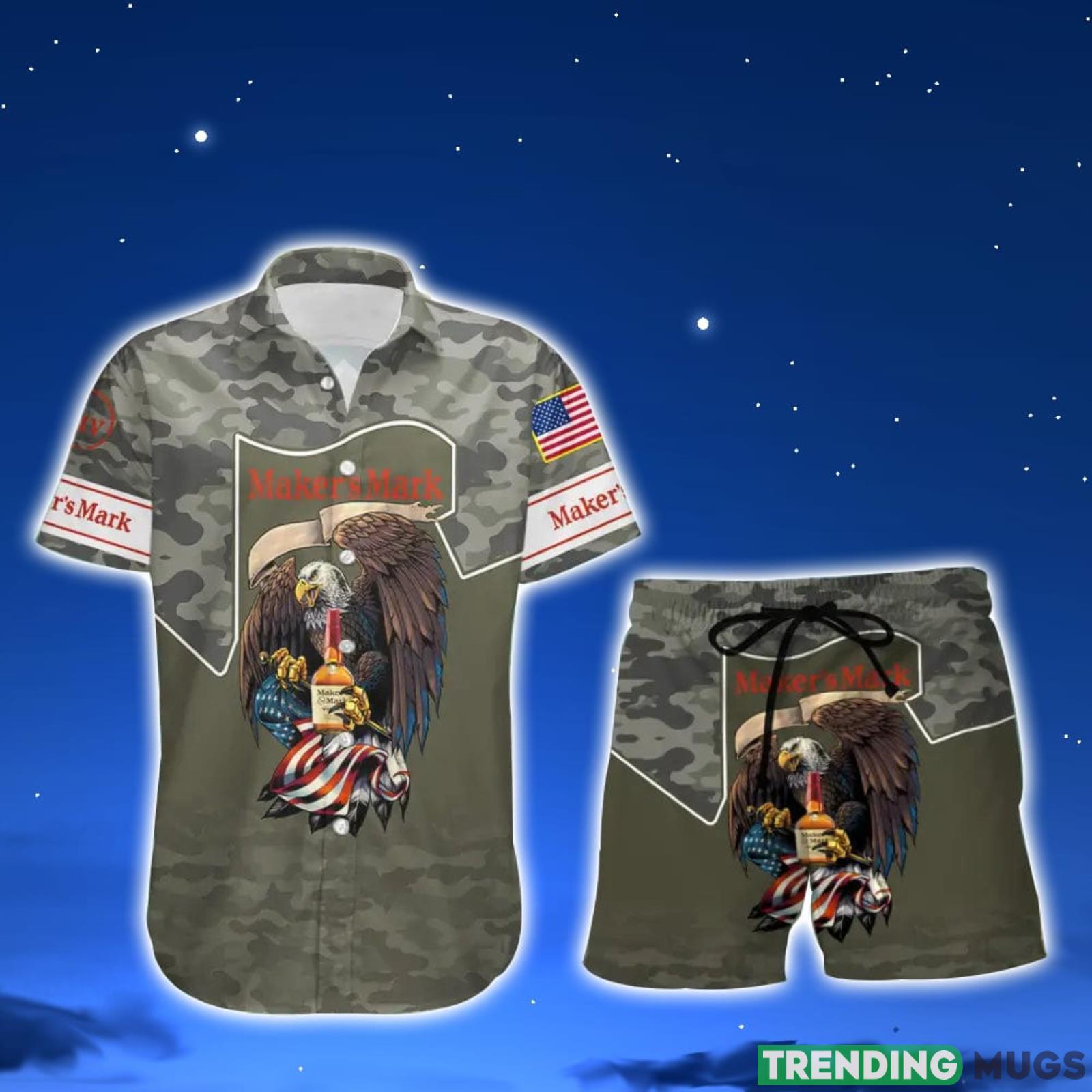 Burger King Green Camo Eagle Usa Flag Hawaiian Shirt And Shorts Best Gift For Summer Holiday Product Photo 1 Burger King Green Camo Eagle Usa Flag Hawaiian Shirt And Shorts Best Gift For Summer Holiday Product Photo 1