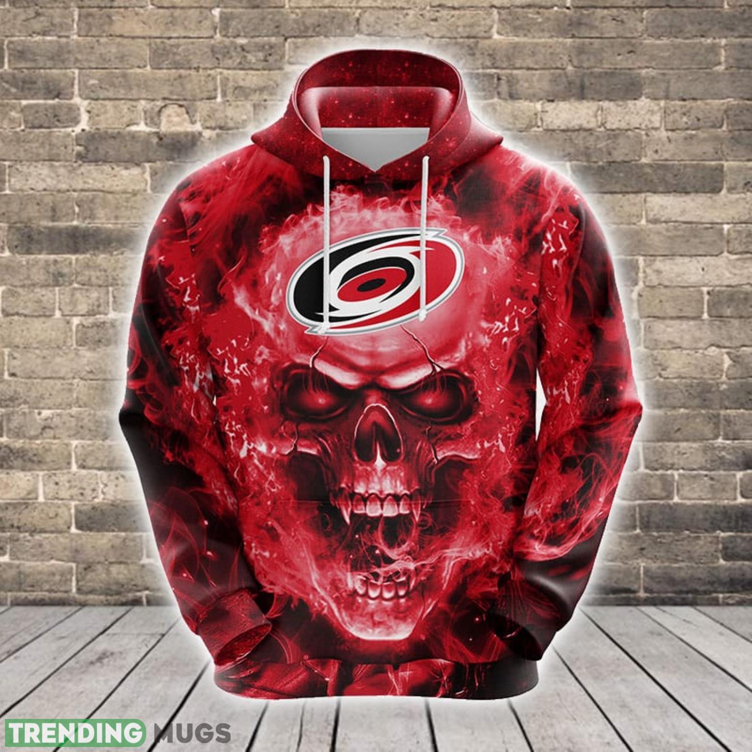Carolina Hurricanes NHL Skull Funny Red 3D Hoodie For Fans Best Sport Gift Men And Women Product Photo 1 Carolina Hurricanes NHL Skull Funny Red 3D Hoodie For Fans Best Sport Gift Men And Women Product Photo 1
