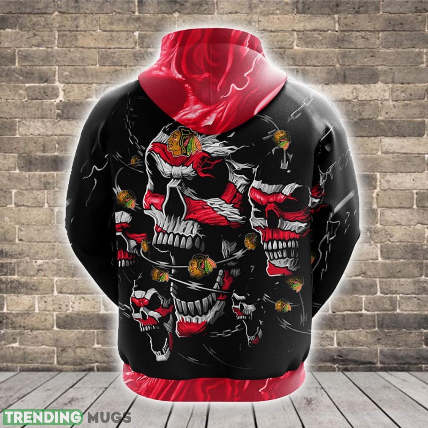 Chicago Blackhawks NHL Skull Funny Red 3D Hoodie For Fans Best Sport Gift Men And Women 3D Hoodies Chicago Blackhawks NHL Skull Funny Red 3D Hoodie For Fans Best Sport Gift Men And Women 3D Hoodies