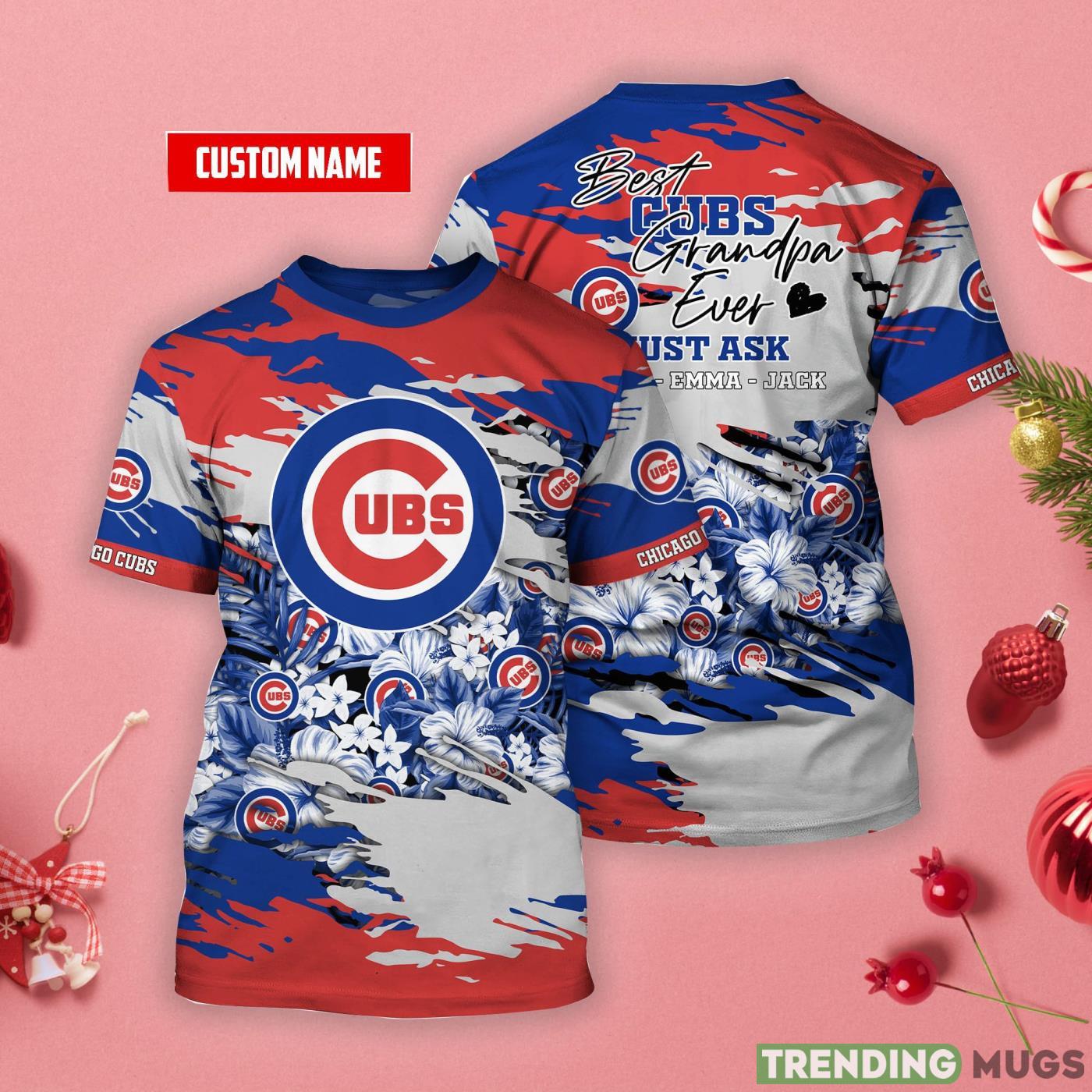 Chicago Cubs Personalized Name Tropical Style 3D T-Shirt Product Photo 1 Chicago Cubs Personalized Name Tropical Style 3D T-Shirt Product Photo 1