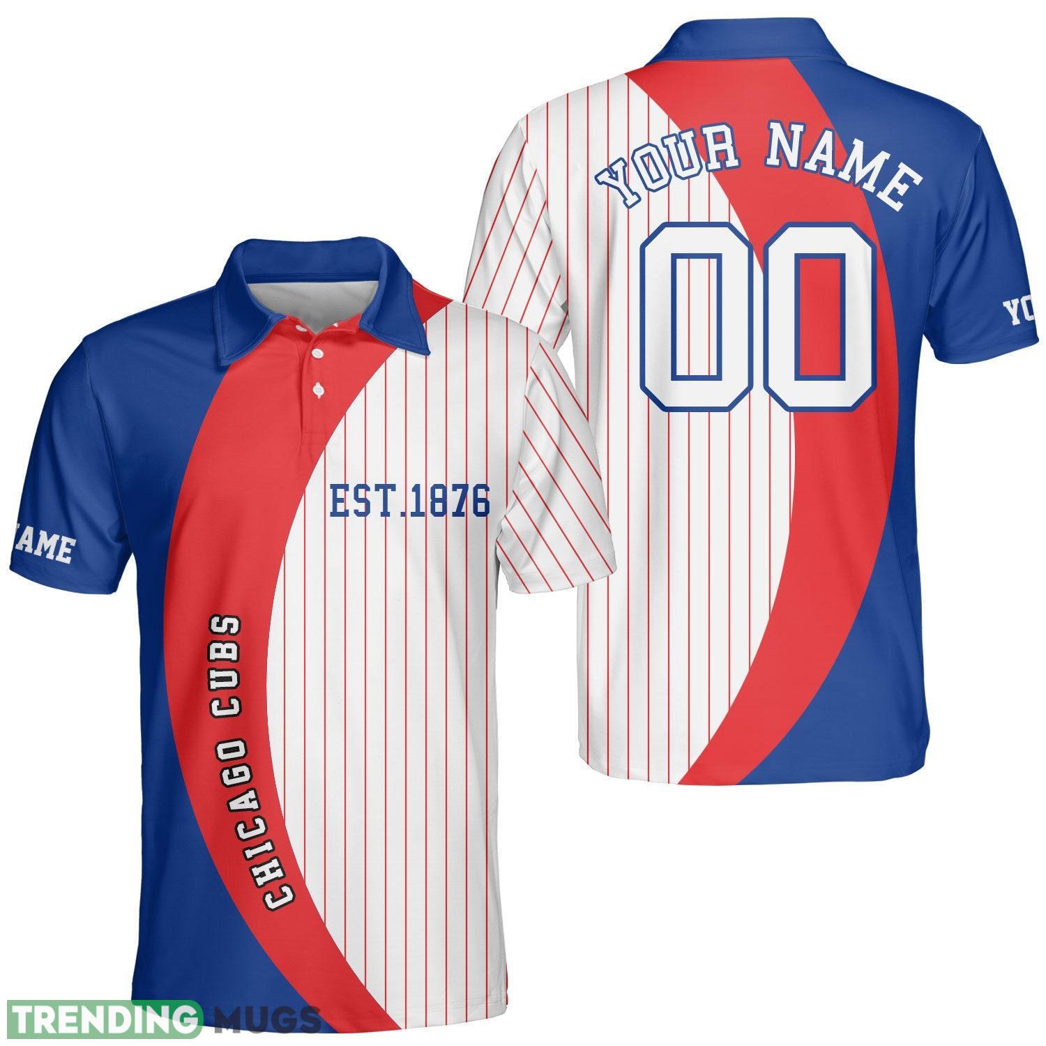 Chicago Custom Name And Number Baseball Chicago Polo Shirt For Chicago Fans Striped Style Product Photo 1 Chicago Custom Name And Number Baseball Chicago Polo Shirt For Chicago Fans Striped Style Product Photo 1