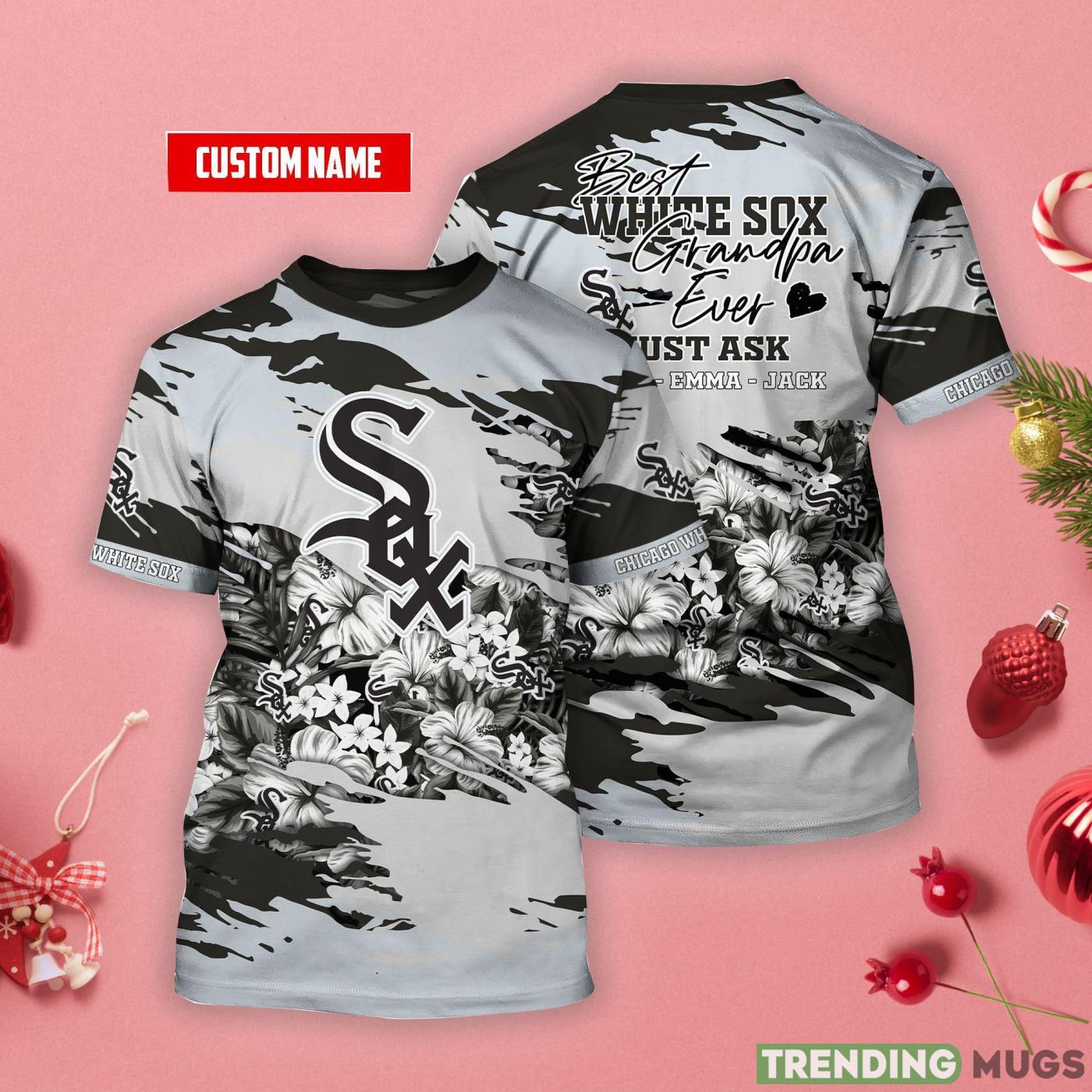 Chicago White Sox Personalized Name Tropical Style 3D T-Shirt Product Photo 1 Chicago White Sox Personalized Name Tropical Style 3D T-Shirt Product Photo 1