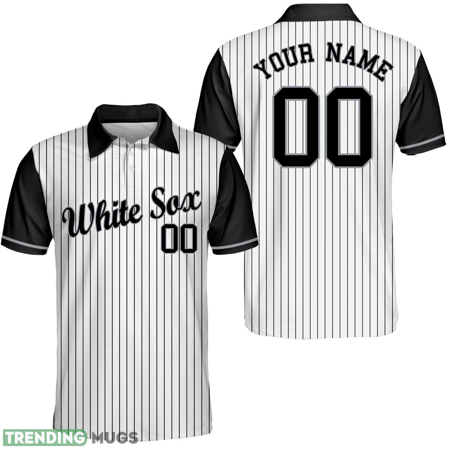Chicago WS Custom Name And Number Baseball Chicago WS Polo Shirt For Chicago WS Fans White Product Photo 1 Chicago WS Custom Name And Number Baseball Chicago WS Polo Shirt For Chicago WS Fans White Product Photo 1