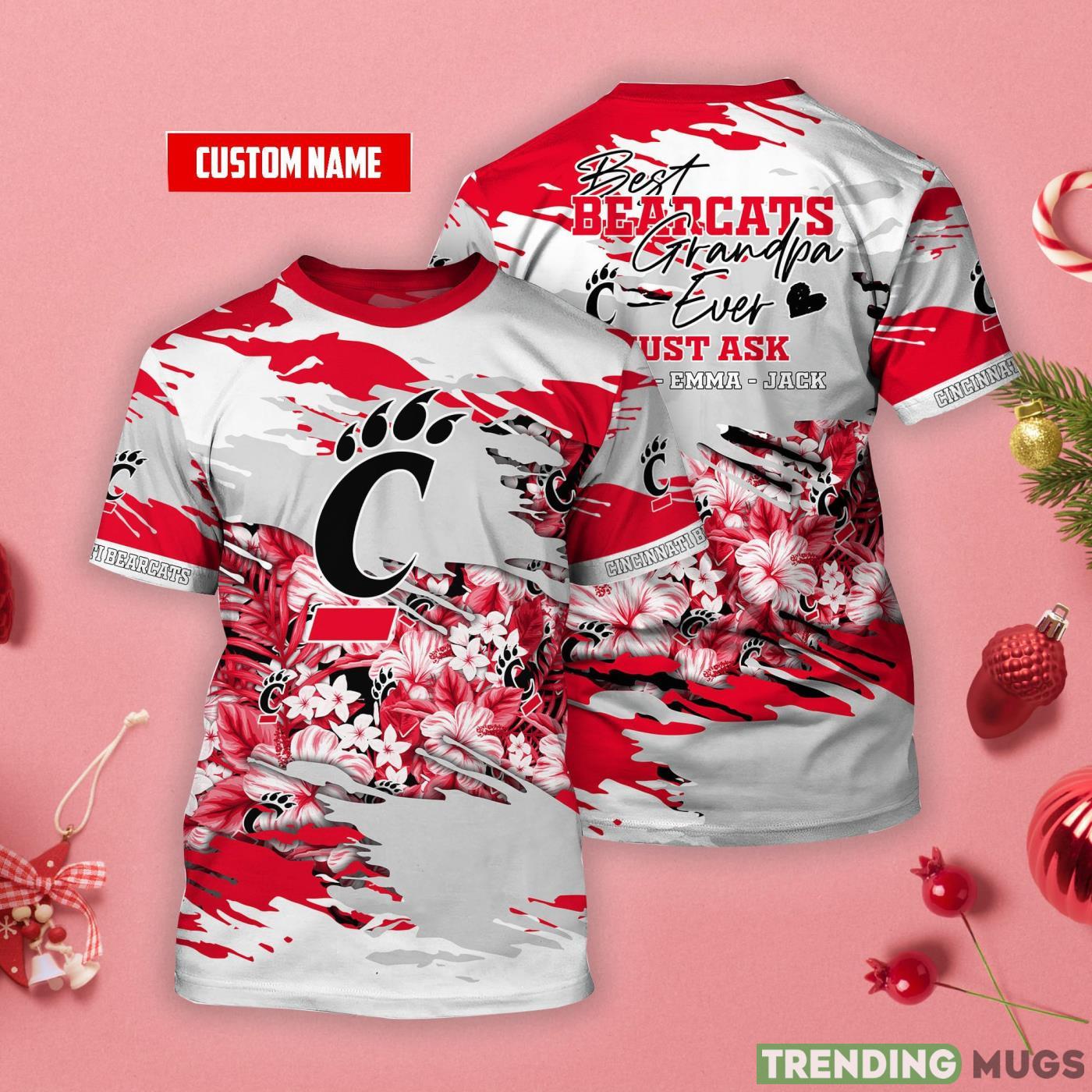 Cincinnati Bearcats Personalized Name Tropical Style 3D T-Shirt Product Photo 1 Cincinnati Bearcats Personalized Name Tropical Style 3D T-Shirt Product Photo 1