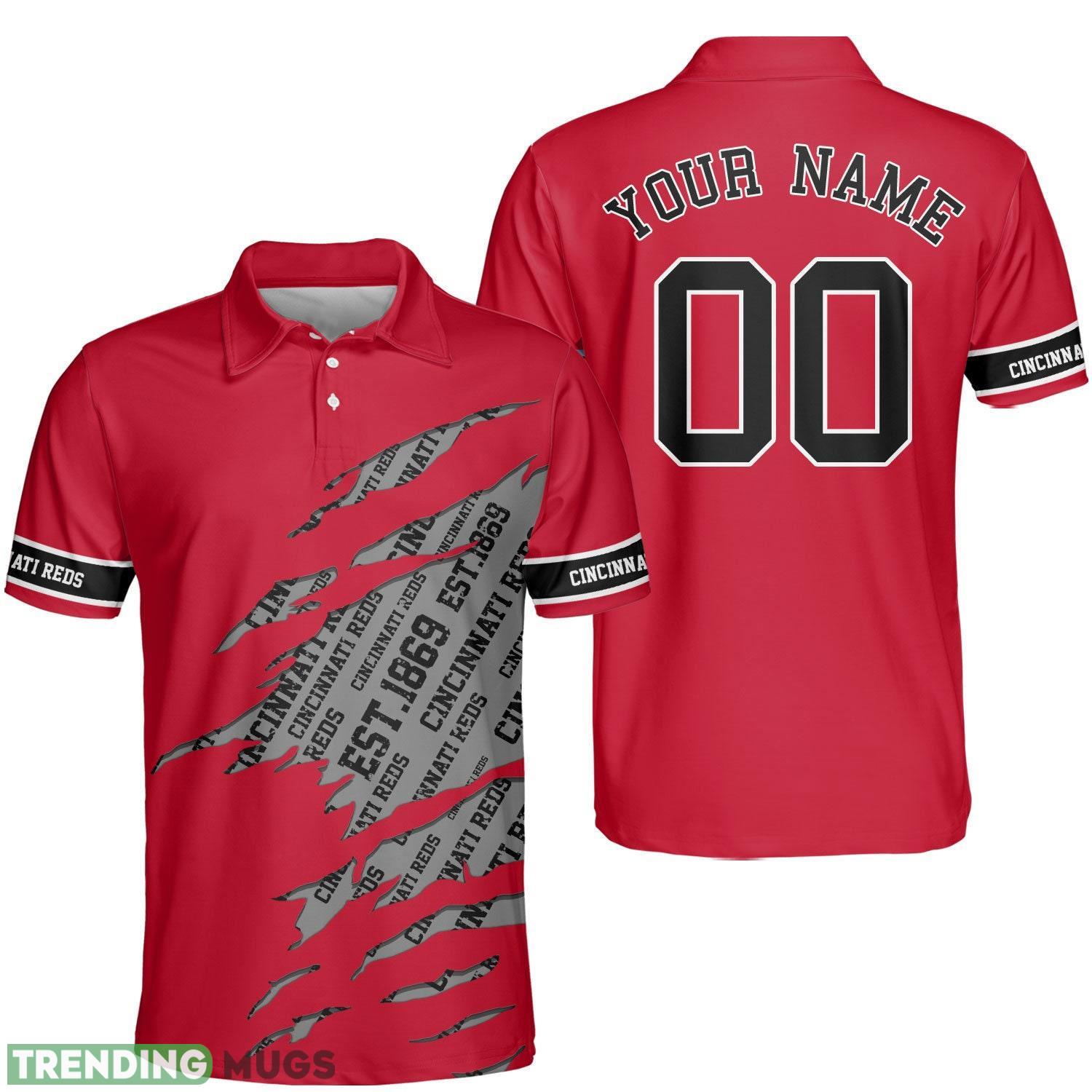Cincinnati Custom Name And Number Baseball Cincinnati Polo Shirt For Cincinnati Fans Best Gift Product Photo 1 Cincinnati Custom Name And Number Baseball Cincinnati Polo Shirt For Cincinnati Fans Best Gift Product Photo 1