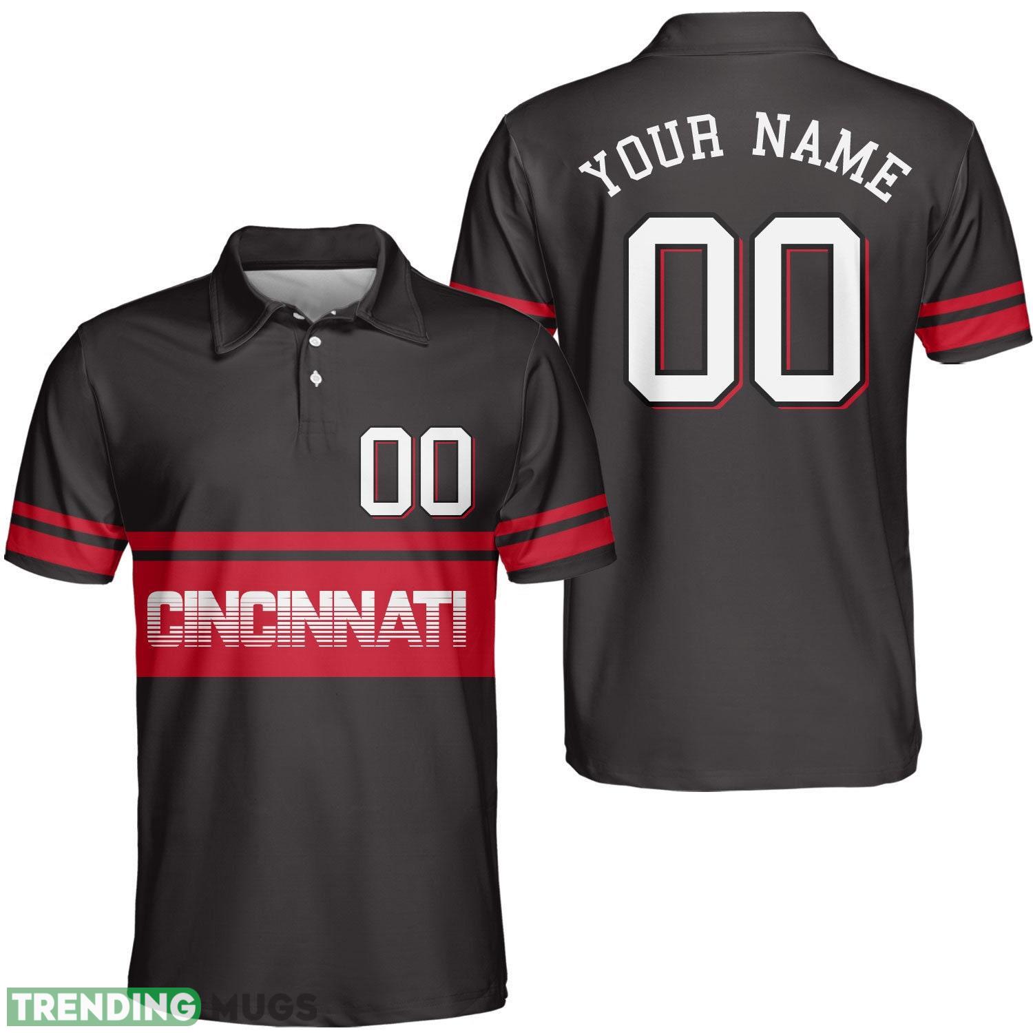Cincinnati Custom Name And Number Baseball Cincinnati Polo Shirt For Cincinnati Fans Product Photo 1 Cincinnati Custom Name And Number Baseball Cincinnati Polo Shirt For Cincinnati Fans Product Photo 1
