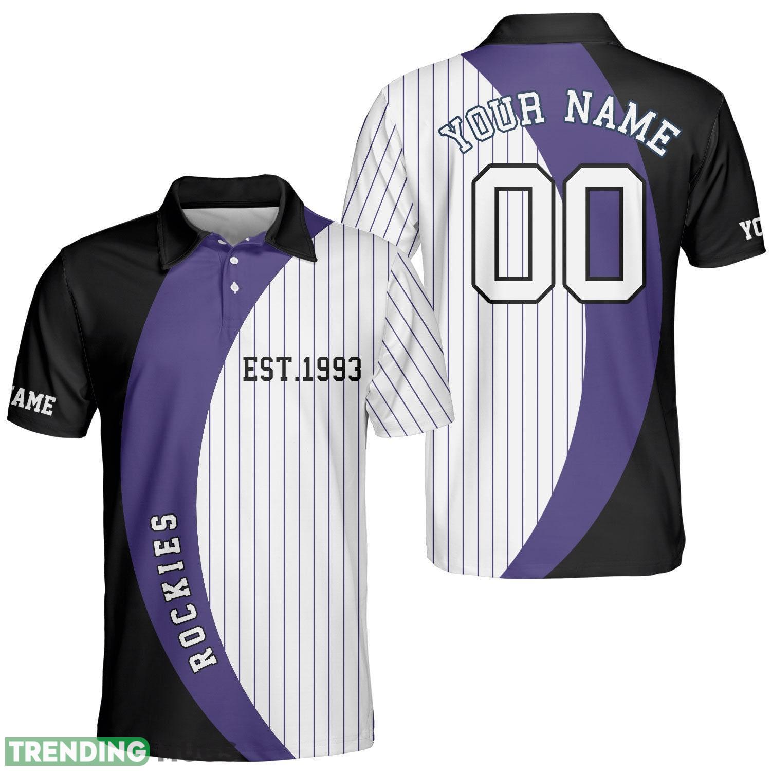 Colorado Custom Name And Number Baseball Colorado Polo Shirt For Colorado Fans Striped Style Product Photo 1 Colorado Custom Name And Number Baseball Colorado Polo Shirt For Colorado Fans Striped Style Product Photo 1