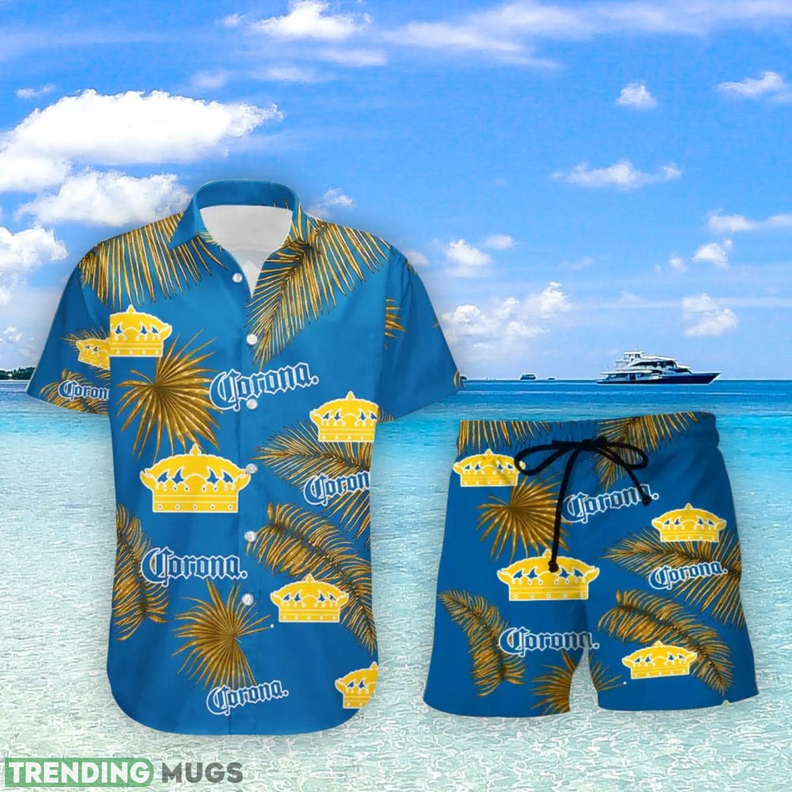 Corona Extra Beer Palm Leaves Tropical Hawaiian Shirt And Shorts Unique Summer Gift Product Photo 1 Corona Extra Beer Palm Leaves Tropical Hawaiian Shirt And Shorts Unique Summer Gift Product Photo 1