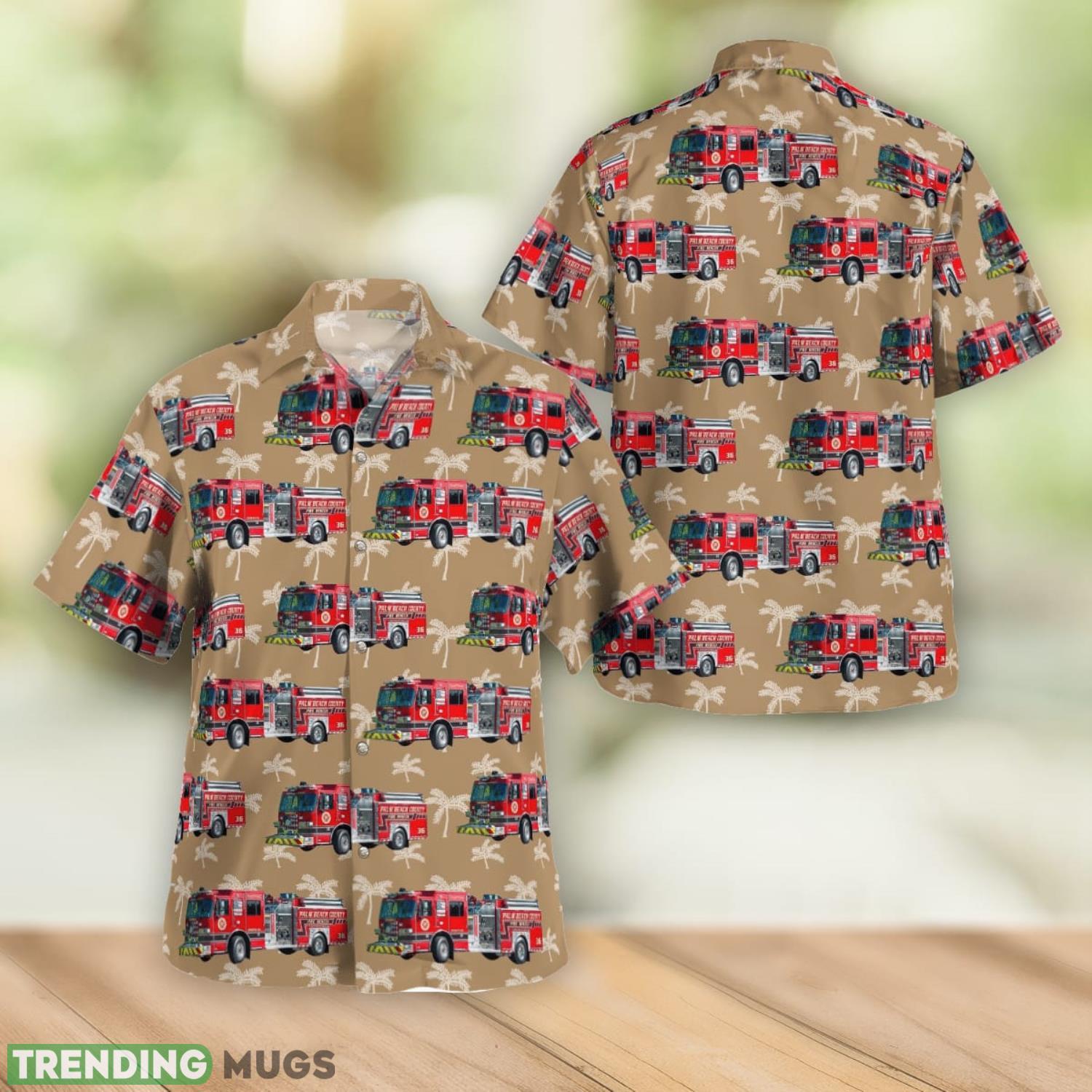 Florida Palm Beach County Fire Rescue Button Up Hawaiian Shirt Beach Gift Product Photo 1 Florida Palm Beach County Fire Rescue Button Up Hawaiian Shirt Beach Gift Product Photo 1