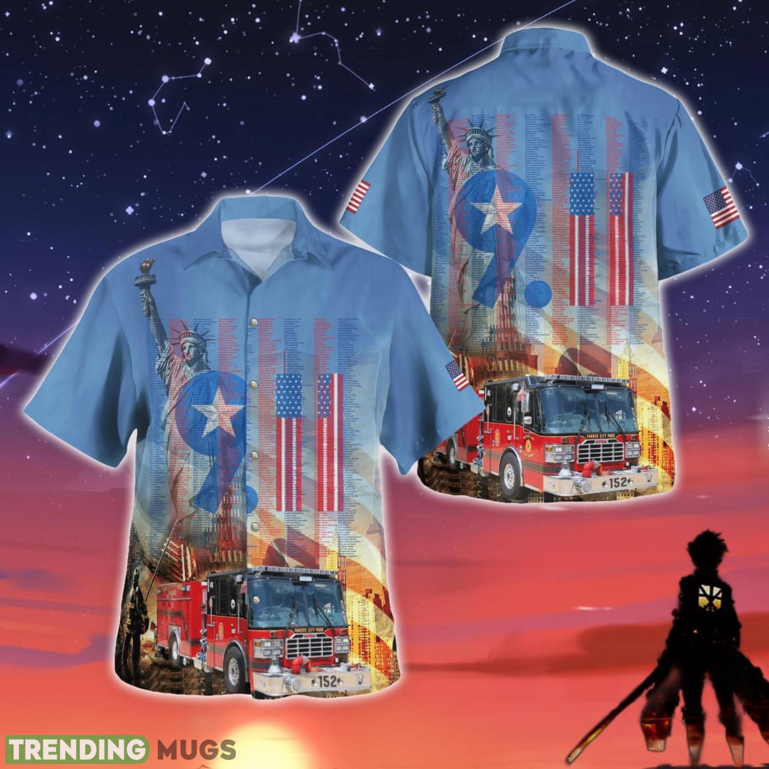 Garden City Park Fire Department New York Patriot Day Men And Women Summer Gift Hawaiian Shirt Product Photo 1