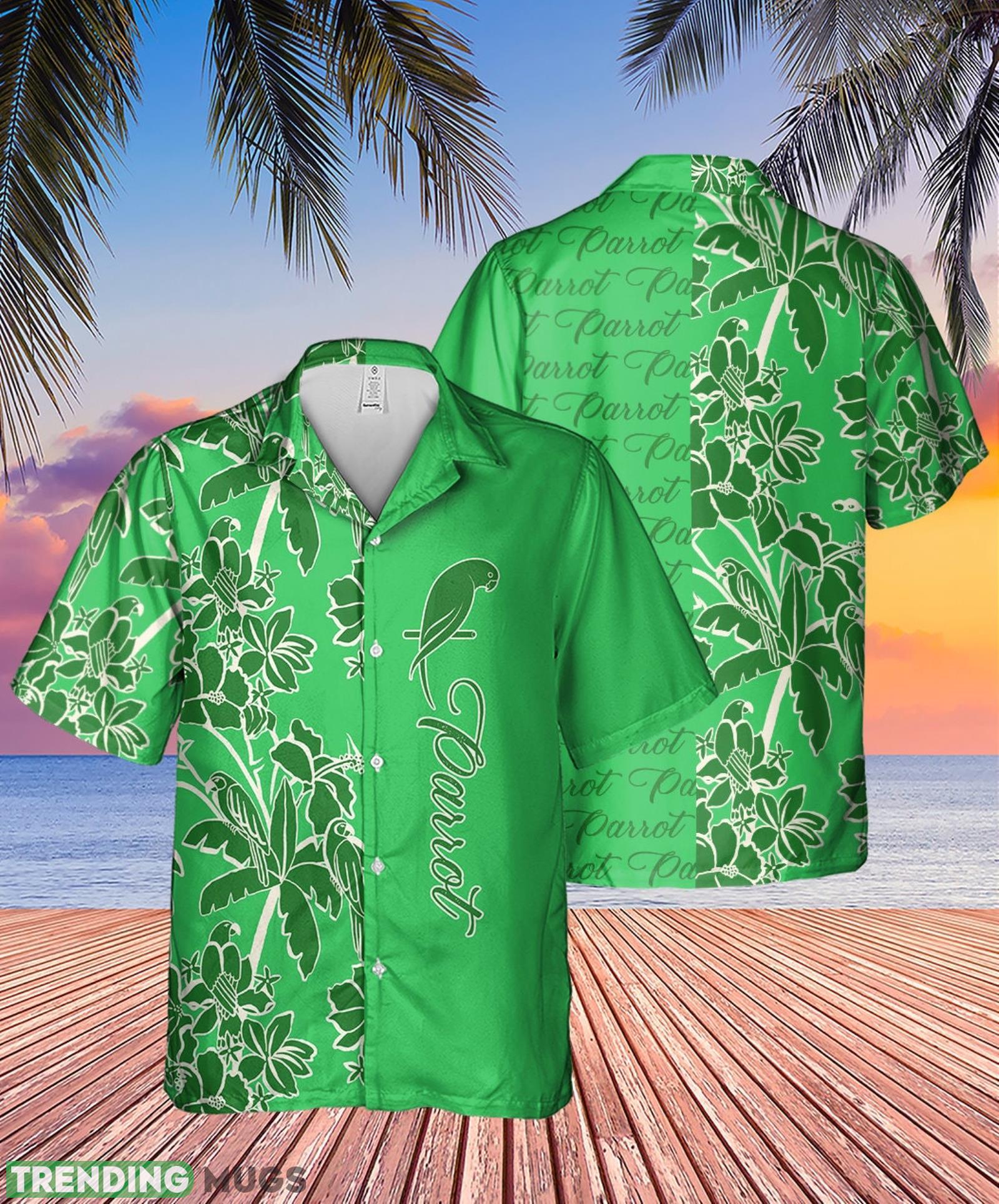 Green Parrot In Tropical Garden Hawaiian Shirt Summer Gift For Men And Women Product Photo 1