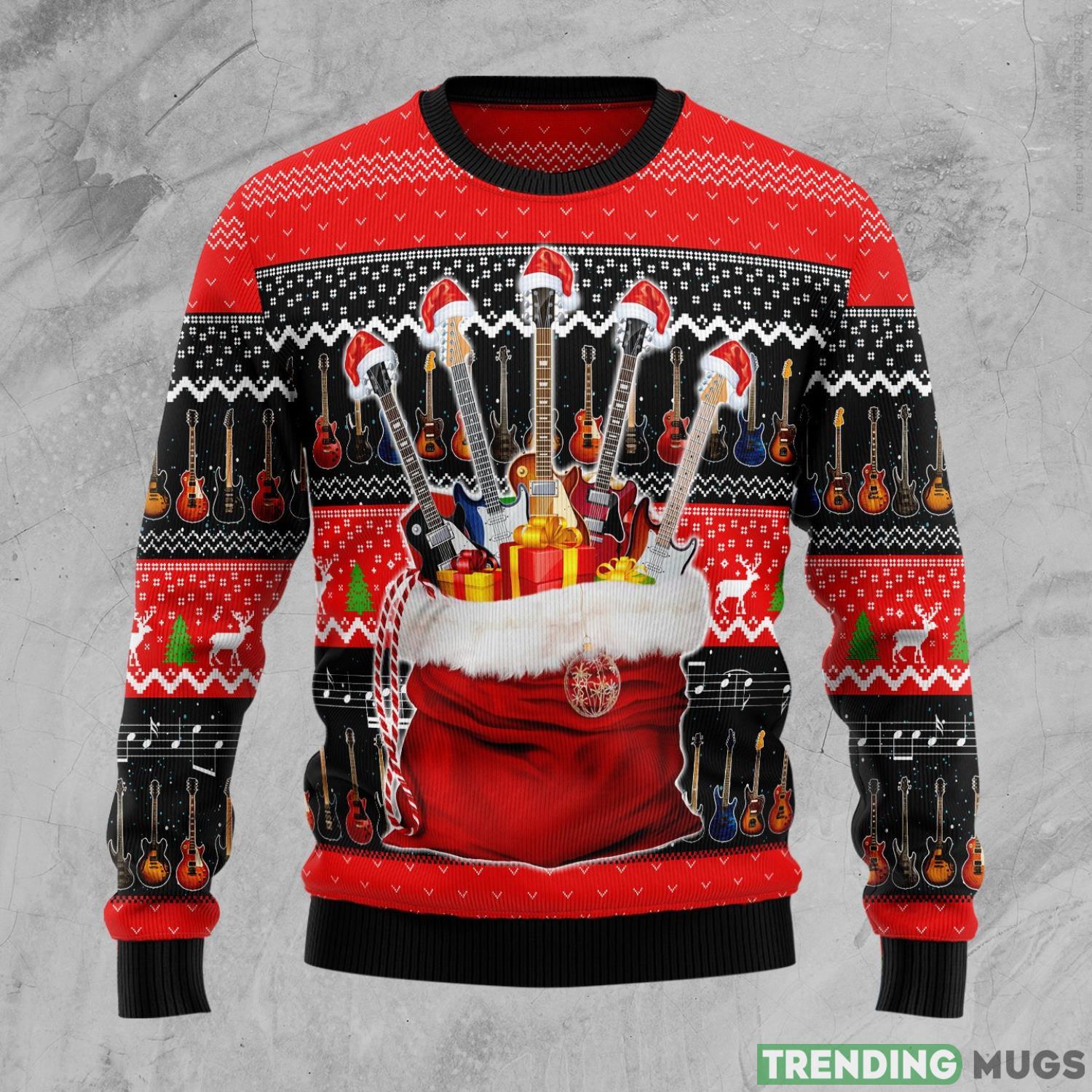 Guitar Xmas Guitar Lover Best Gift Ugly Christmas Sweater Product Photo 1