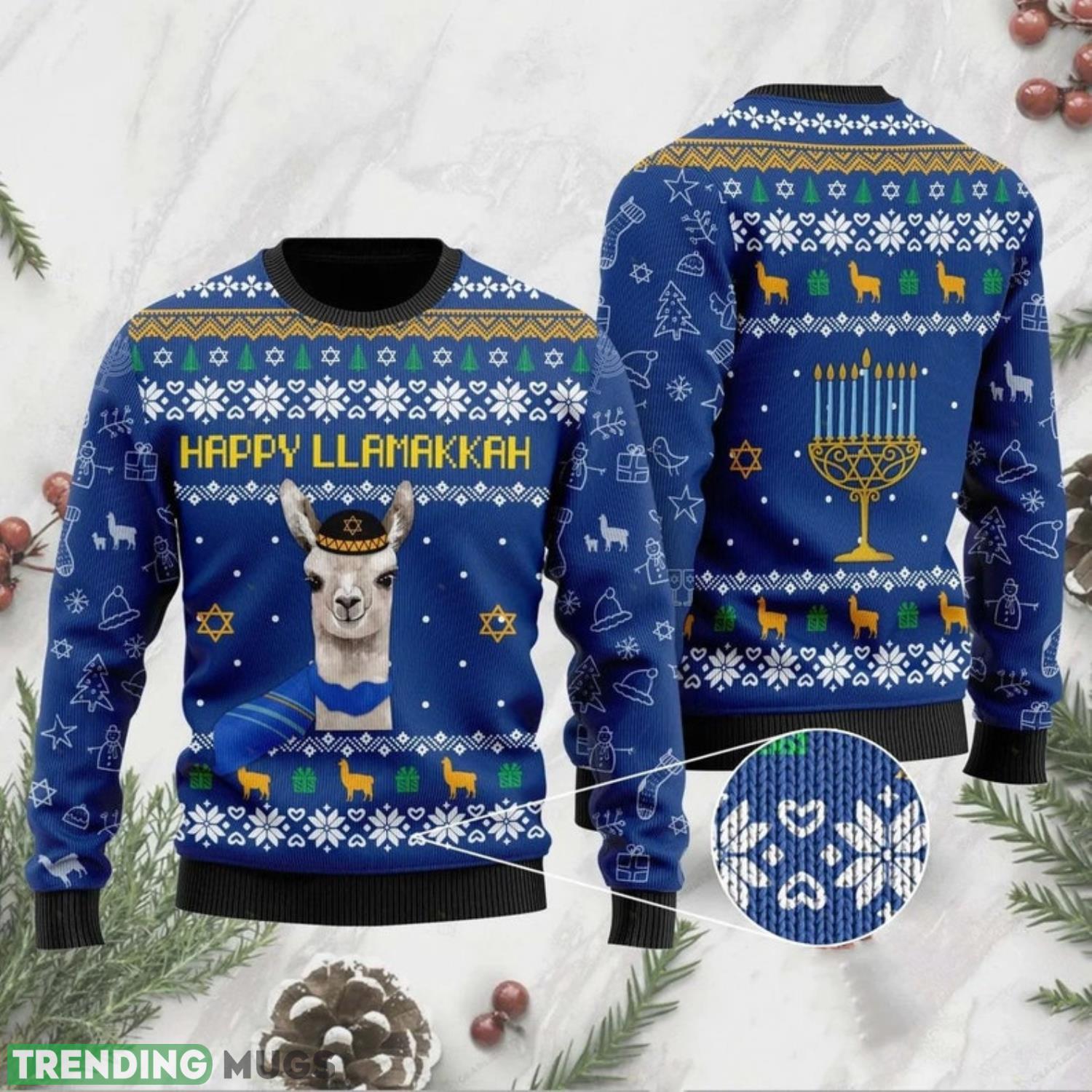 Happy Llamakkah Ugly Christmas Sweater Product Photo 1 Happy Llamakkah Ugly Christmas Sweater Product Photo 1