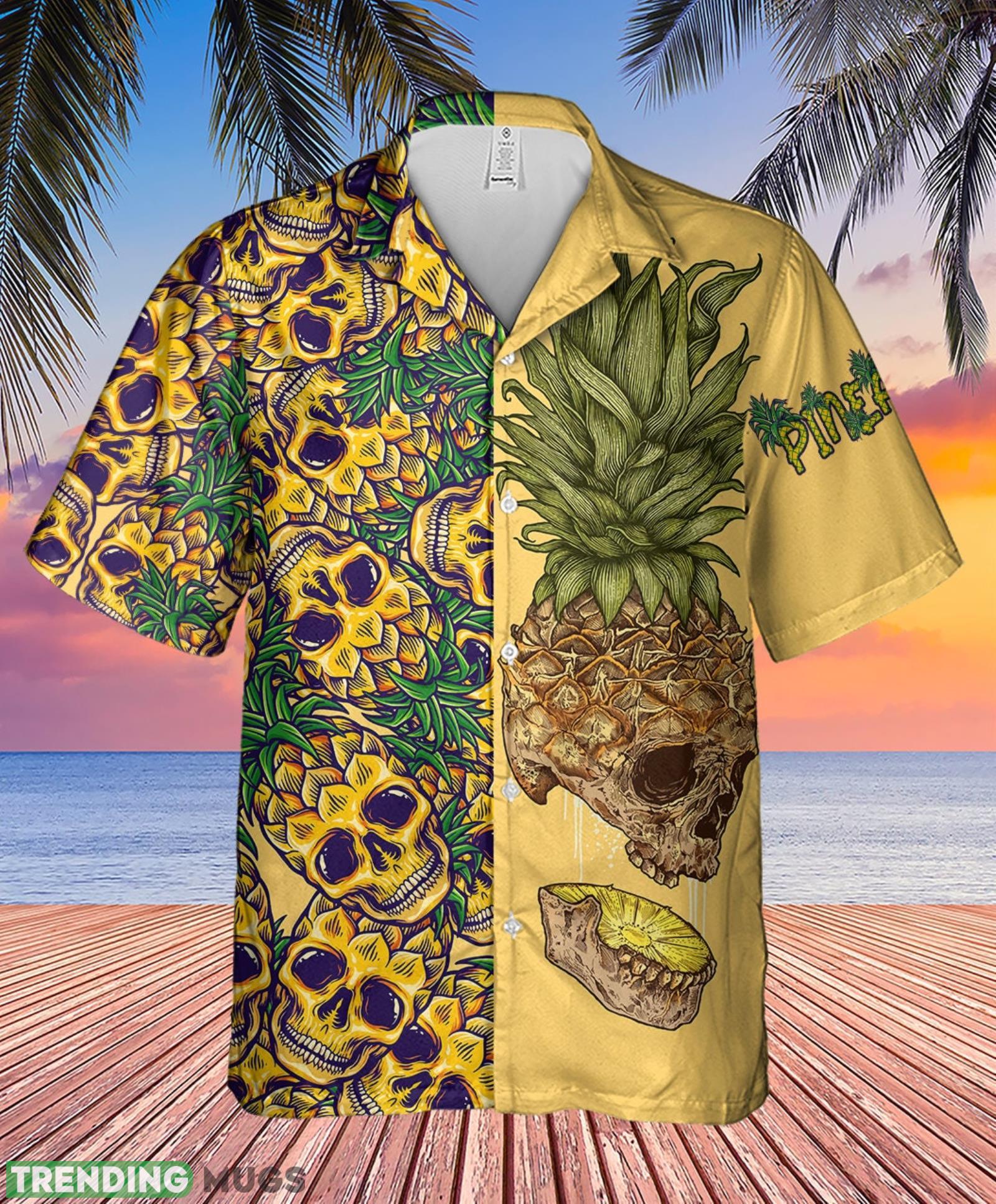 Horror Pineapple In Yellow Hawaiian Short Sleeve Aloha Hawaiian Shirt Summer Gift For Men And Women Product Photo 1