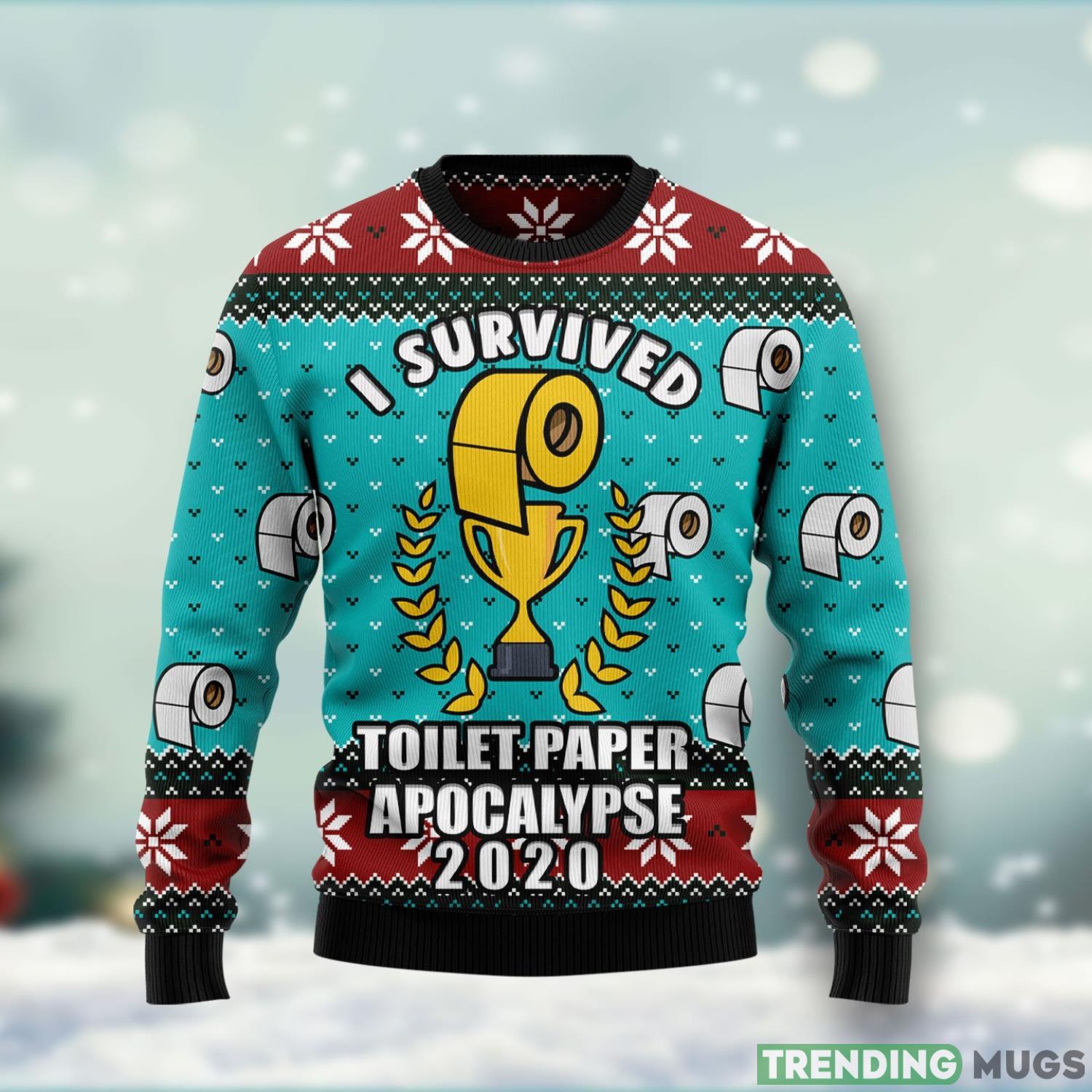 I Survived Toilet Paper Apocalypse Ugly Christmas Sweater Funny Family Sweater Gifts Product Photo 1 I Survived Toilet Paper Apocalypse Ugly Christmas Sweater Funny Family Sweater Gifts Product Photo 1