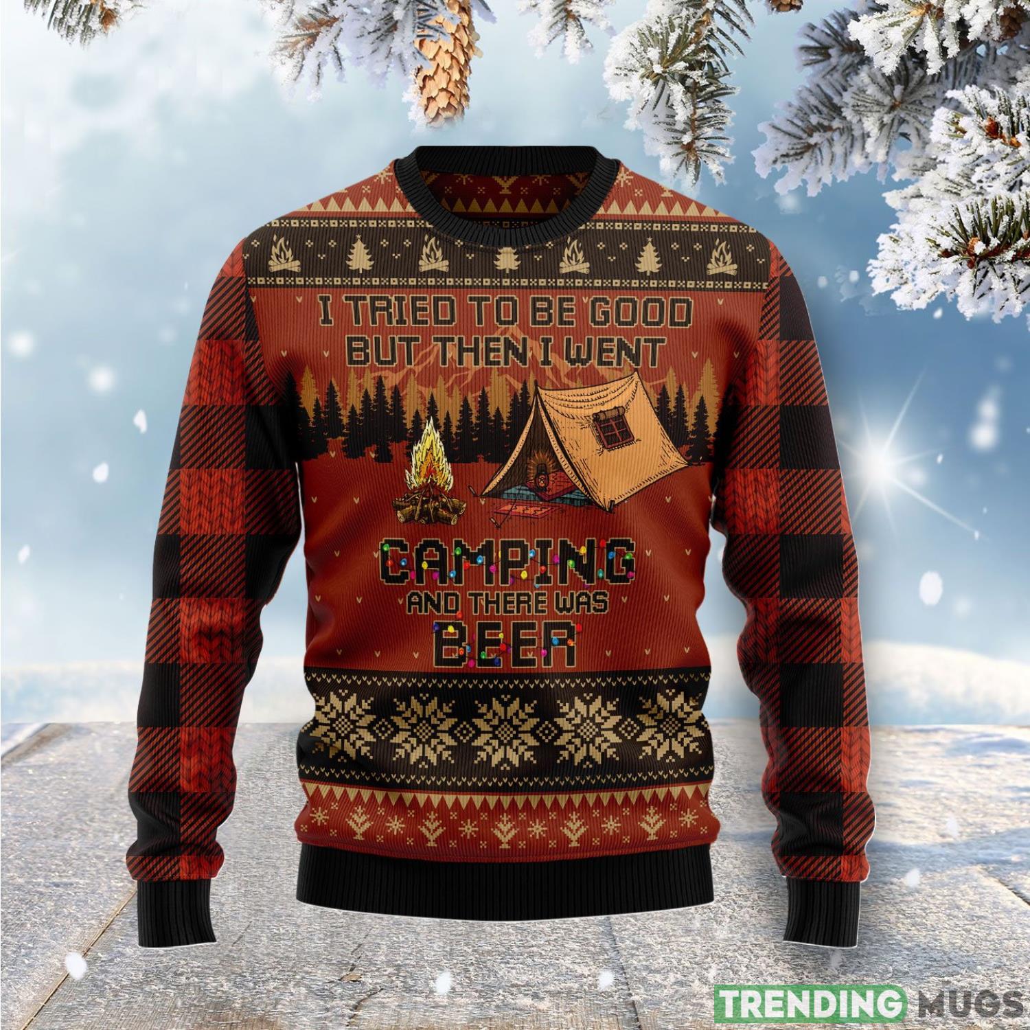I Tried To Be Good But Then I Went Camping G Ugly Christmas Sweater Product Photo 1 I Tried To Be Good But Then I Went Camping G Ugly Christmas Sweater Product Photo 1