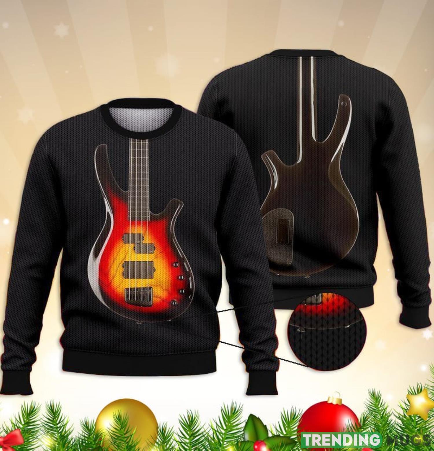 I’M A Guitarist Black 3D Full Print Ugly Sweater Christmas Gift Sweater Product Photo 1
