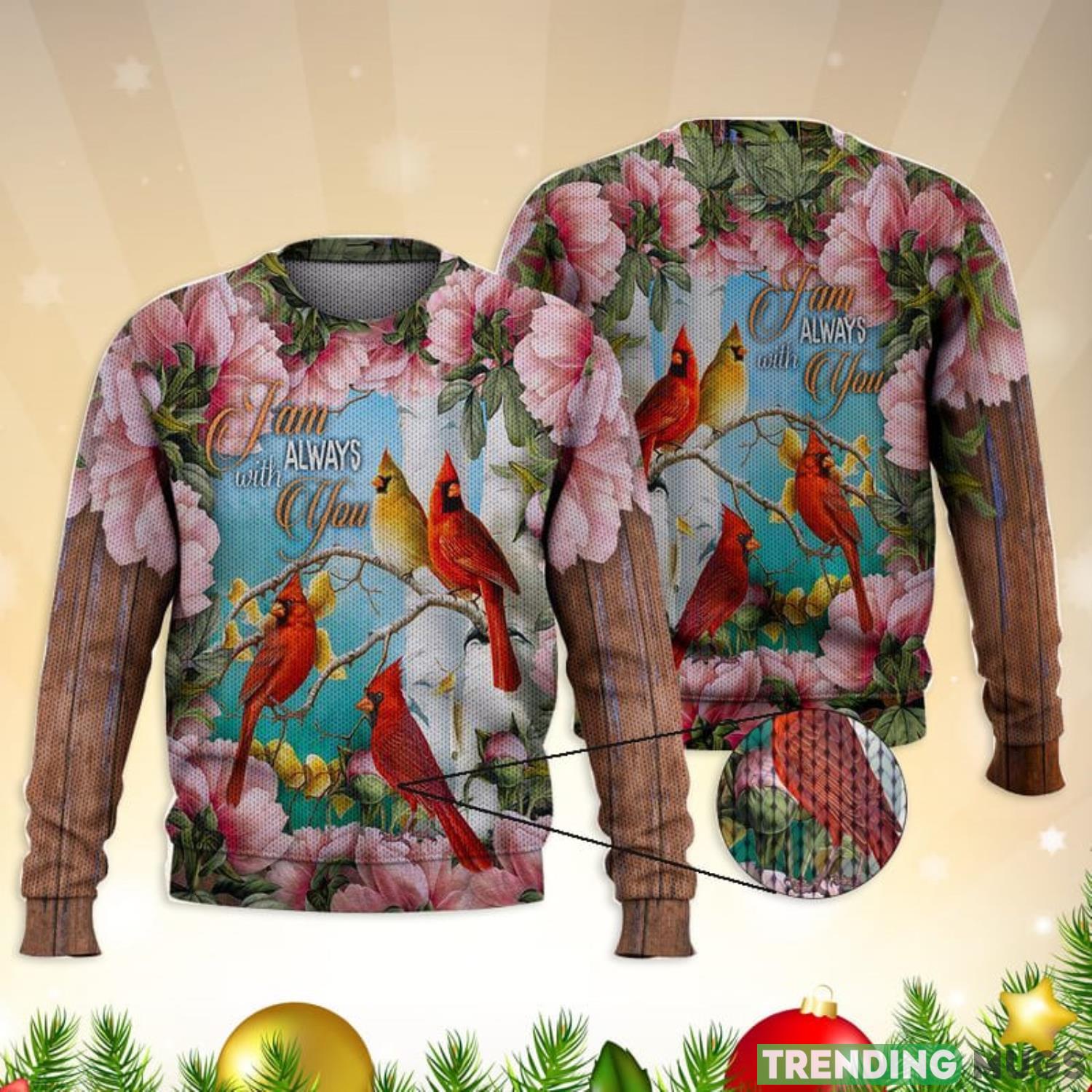 I’M Always With You Birds Flora Trending Shirts 3D Ugly Sweater Christmas Gift Sweater Product Photo 1