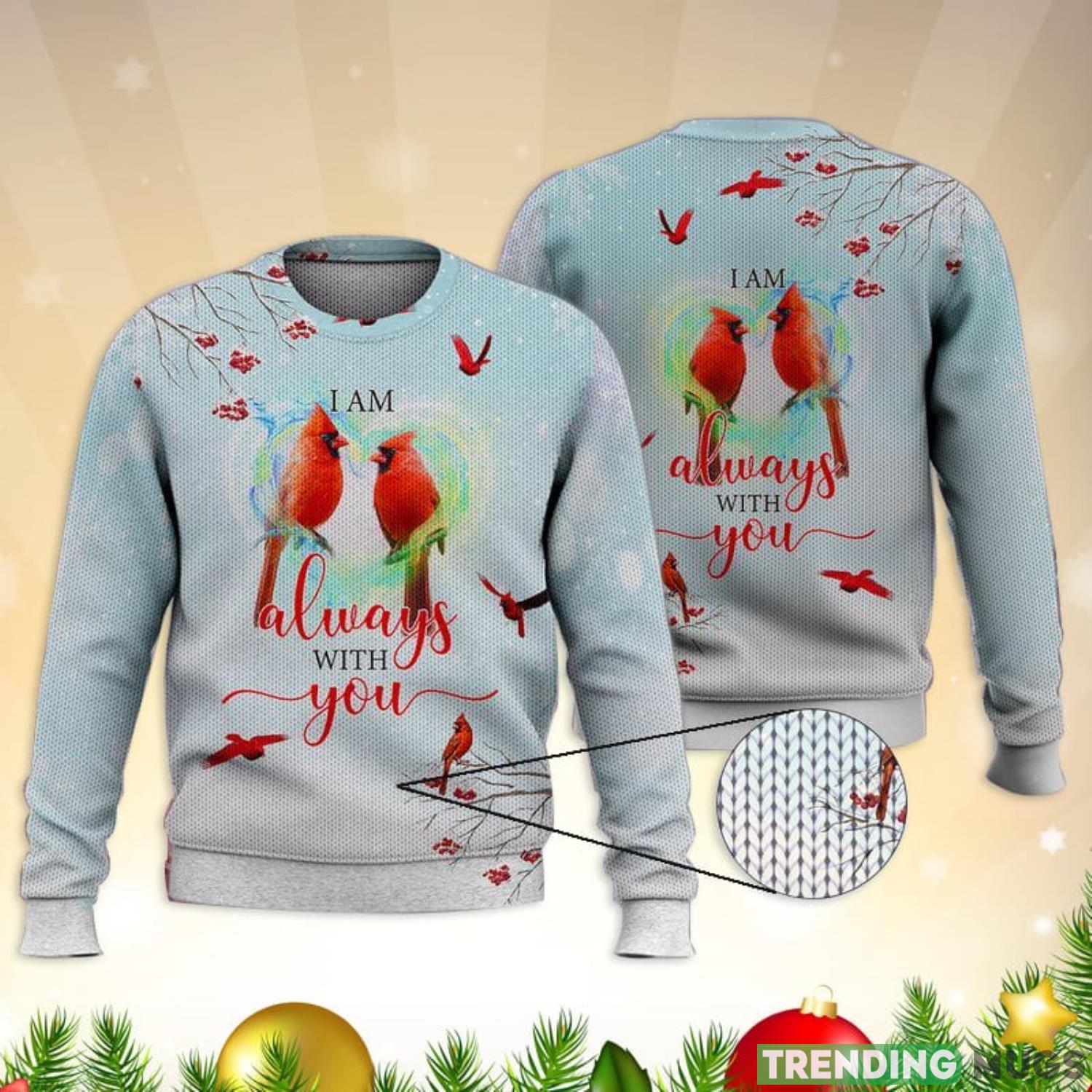 I’M Always With You Cardical Couple 3D Full Print Ugly Sweater Christmas Gift Sweater Product Photo 1