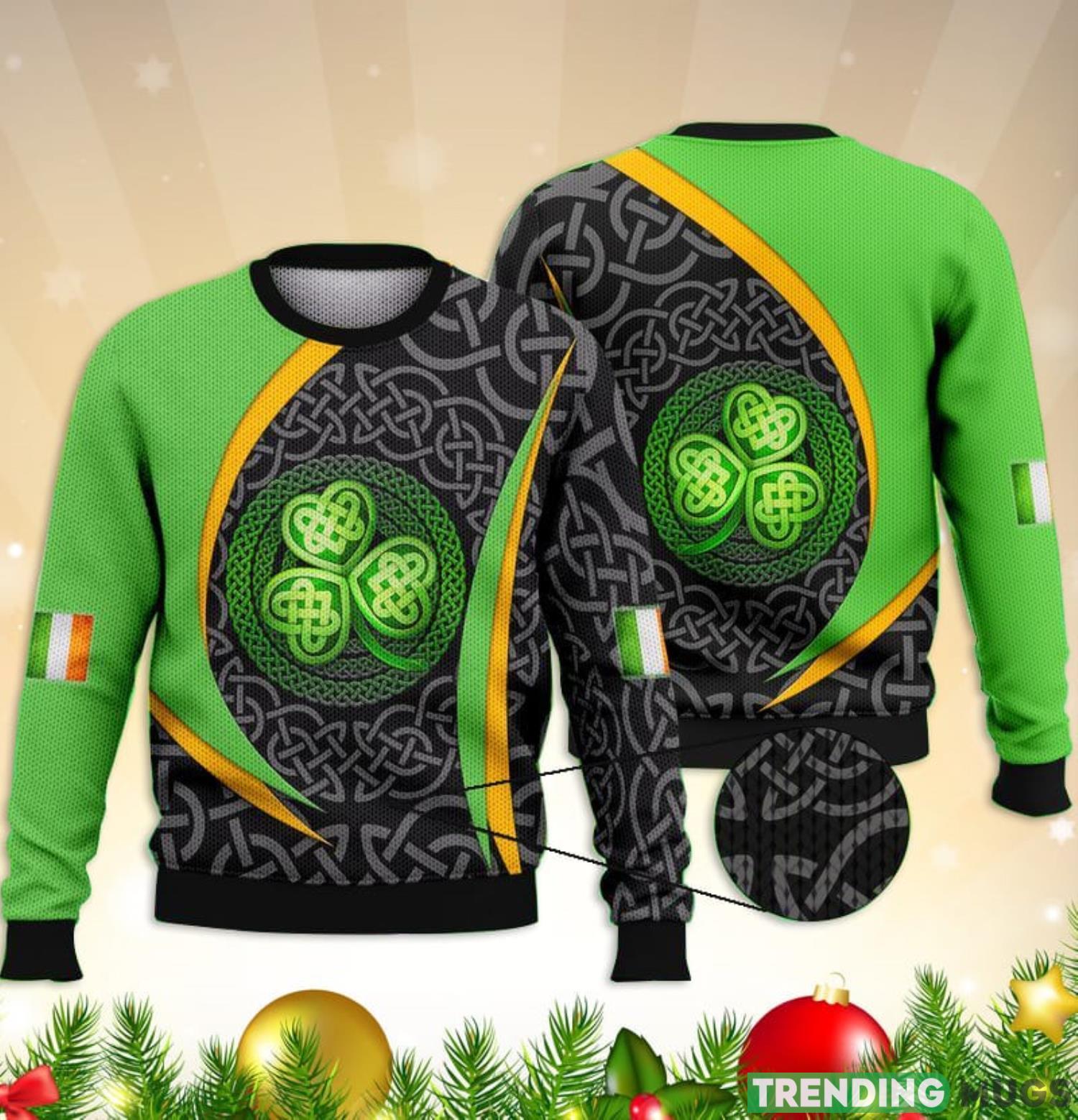 Irsh Love Knot Patrick Day Shirts 3D Ugly Sweater Christmas Gift Sweater Product Photo 1