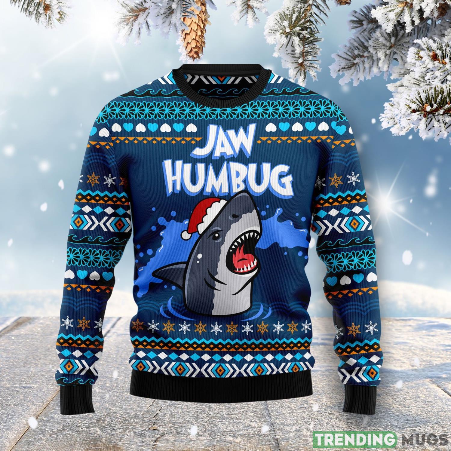 Jaw Humbug Ugly Christmas Sweater Funny Family Sweater Gifts Product Photo 1 Jaw Humbug Ugly Christmas Sweater Funny Family Sweater Gifts Product Photo 1