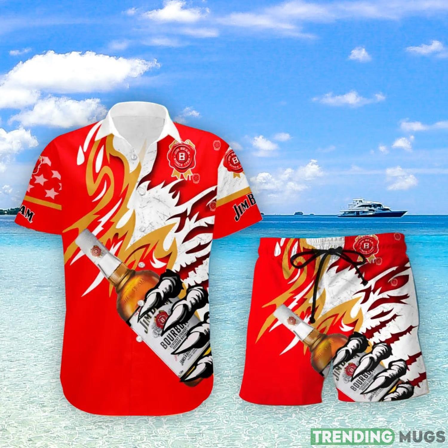 Jim Beam Monster Claw Cool Gift Hawaiian Shirt And Shorts Men And Women Summer Gift Hawaiian & Short Jim Beam Monster Claw Cool Gift Hawaiian Shirt And Shorts Men And Women Summer Gift Hawaiian & Short