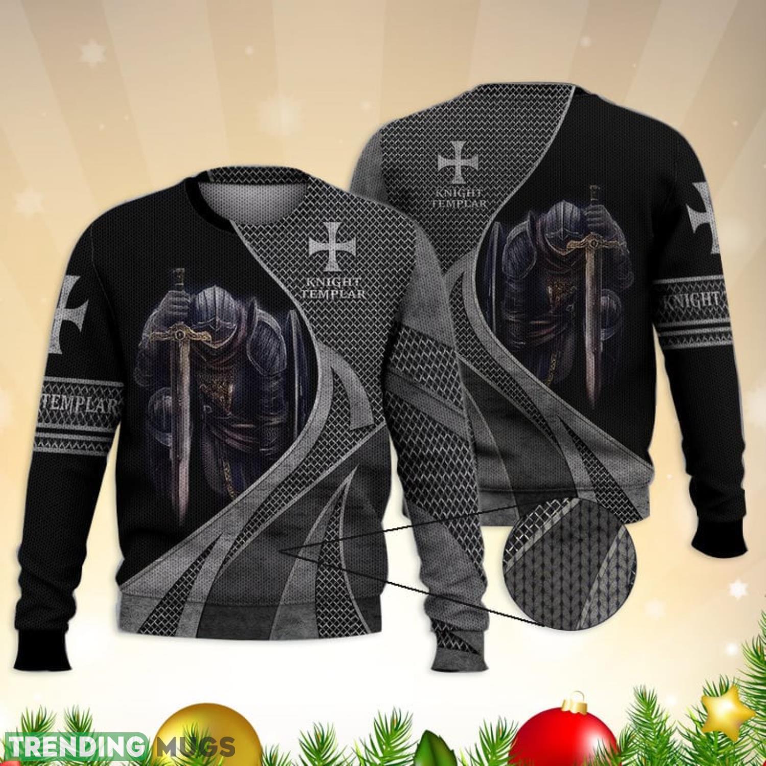 Knnight Templar Pride 3D Full Print Ugly Sweater Christmas Gift Sweater Product Photo 1