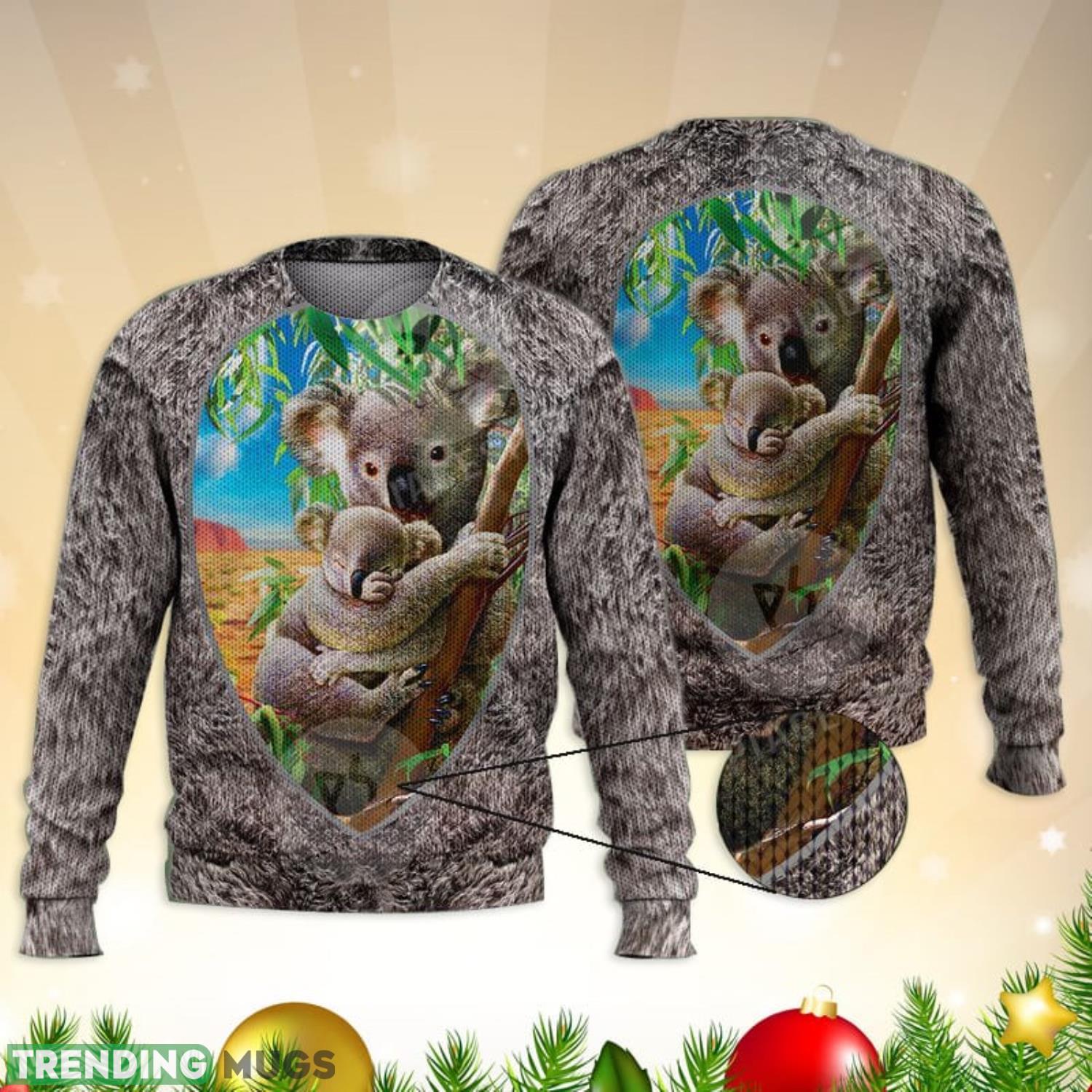 Koala Mom And Kid Cute Nature Trending 3D Full Print Ugly Sweater Christmas Gift Sweater Product Photo 1