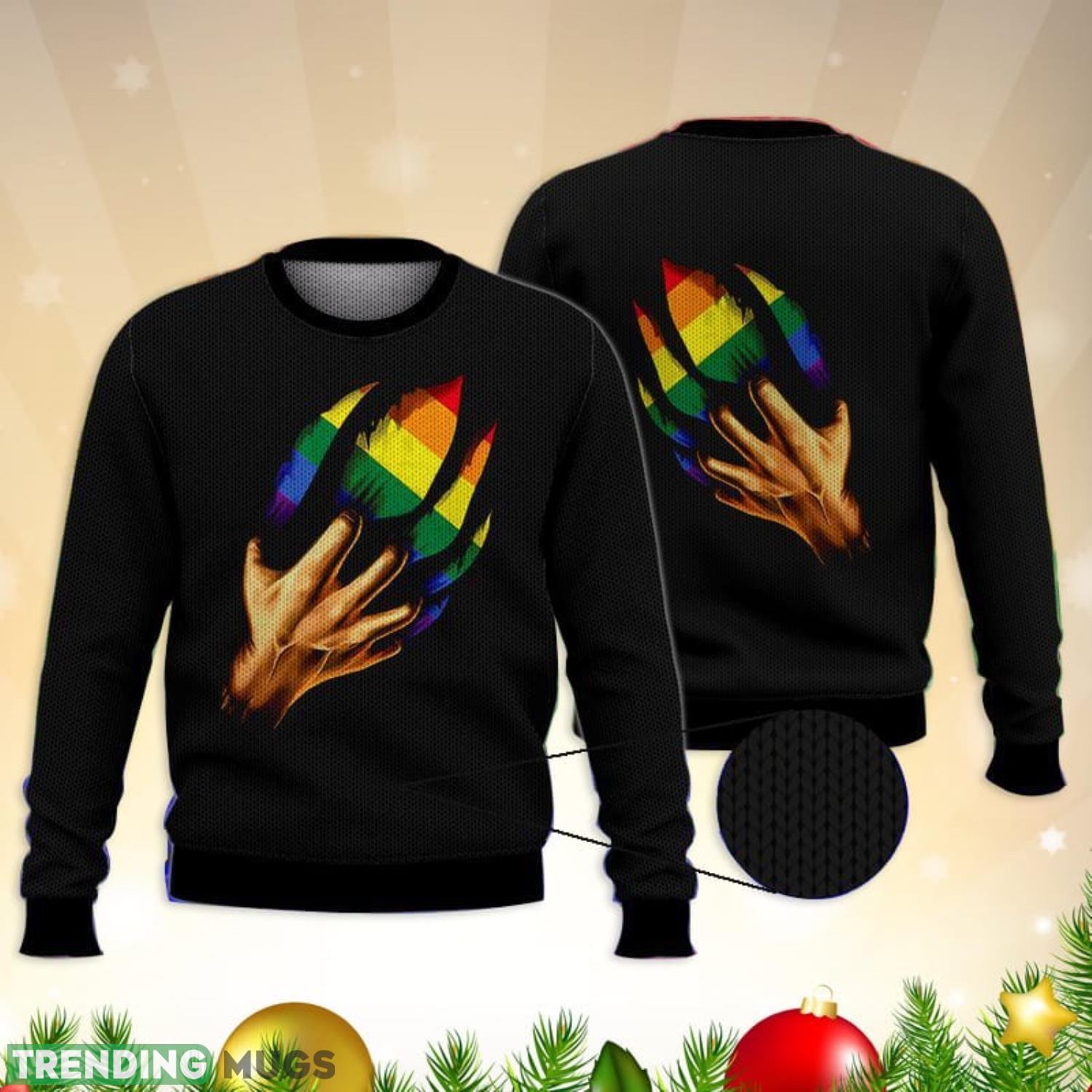 Lgbt Flag Lgbt Pride 3D Full Print Ugly Sweater Christmas Gift Sweater Product Photo 1