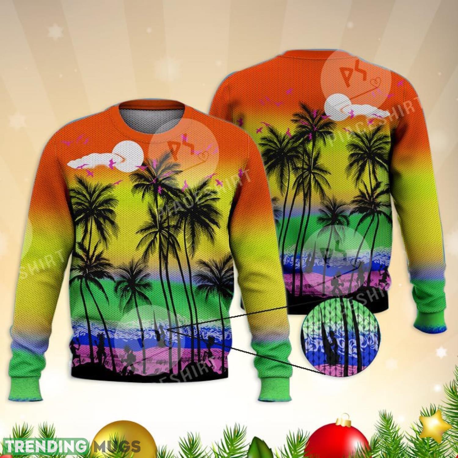 Lgbt Sunset Hawaii Beach Summer Vacation 3D Full Print Ugly Sweater Christmas Gift Sweater Product Photo 1