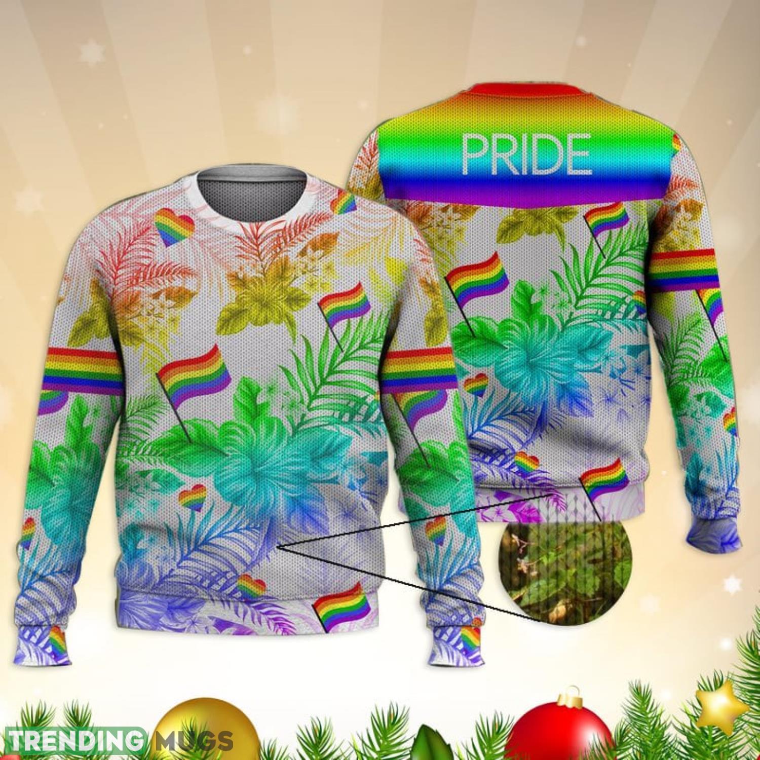Lgbtq Pride Month Rainbow Flag 3D Full Print Ugly Sweater Christmas Gift Sweater Product Photo 1