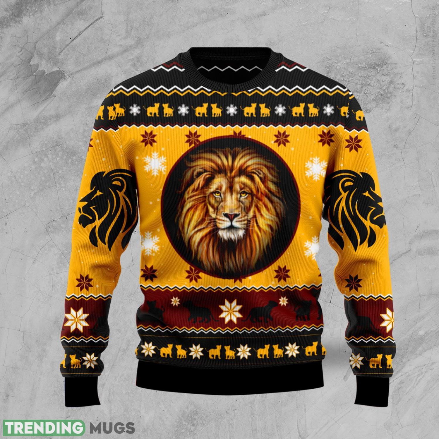 Lion Xmas Lion Lover Best Gift Ugly Christmas Sweater Product Photo 1 Lion Xmas Lion Lover Best Gift Ugly Christmas Sweater Product Photo 1