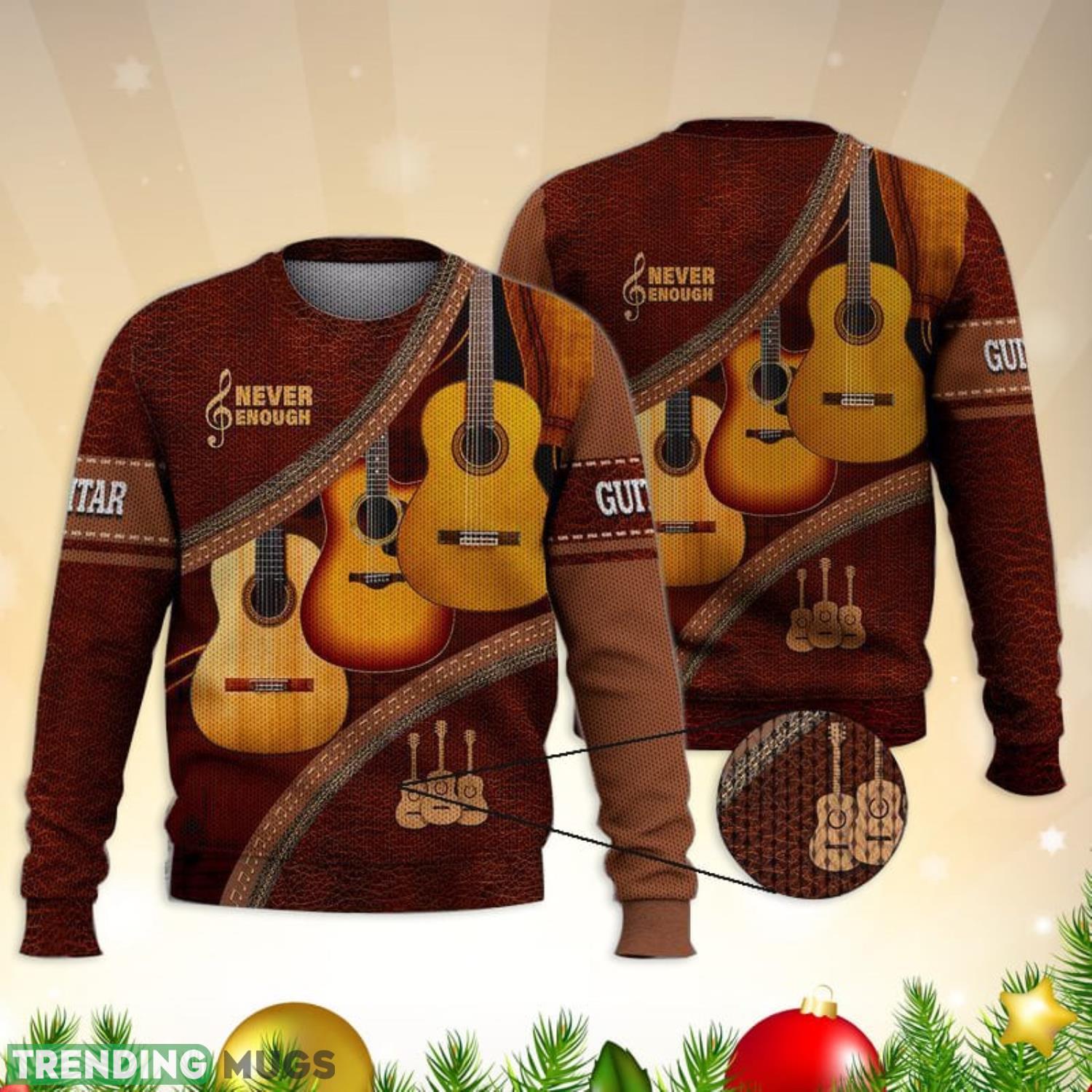 Love Guitar Never Enough Cool 3D Full Print Ugly Sweater Christmas Gift Sweater Product Photo 1 Love Guitar Never Enough Cool 3D Full Print Ugly Sweater Christmas Gift Sweater Product Photo 1