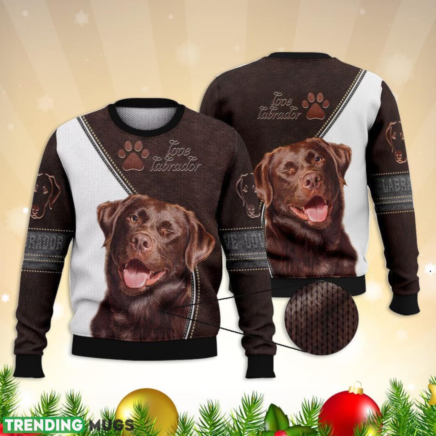 Love Labrador Full Print For Dog Lovers 3D Ugly Sweater Christmas Gift Sweater Product Photo 1 Love Labrador Full Print For Dog Lovers 3D Ugly Sweater Christmas Gift Sweater Product Photo 1