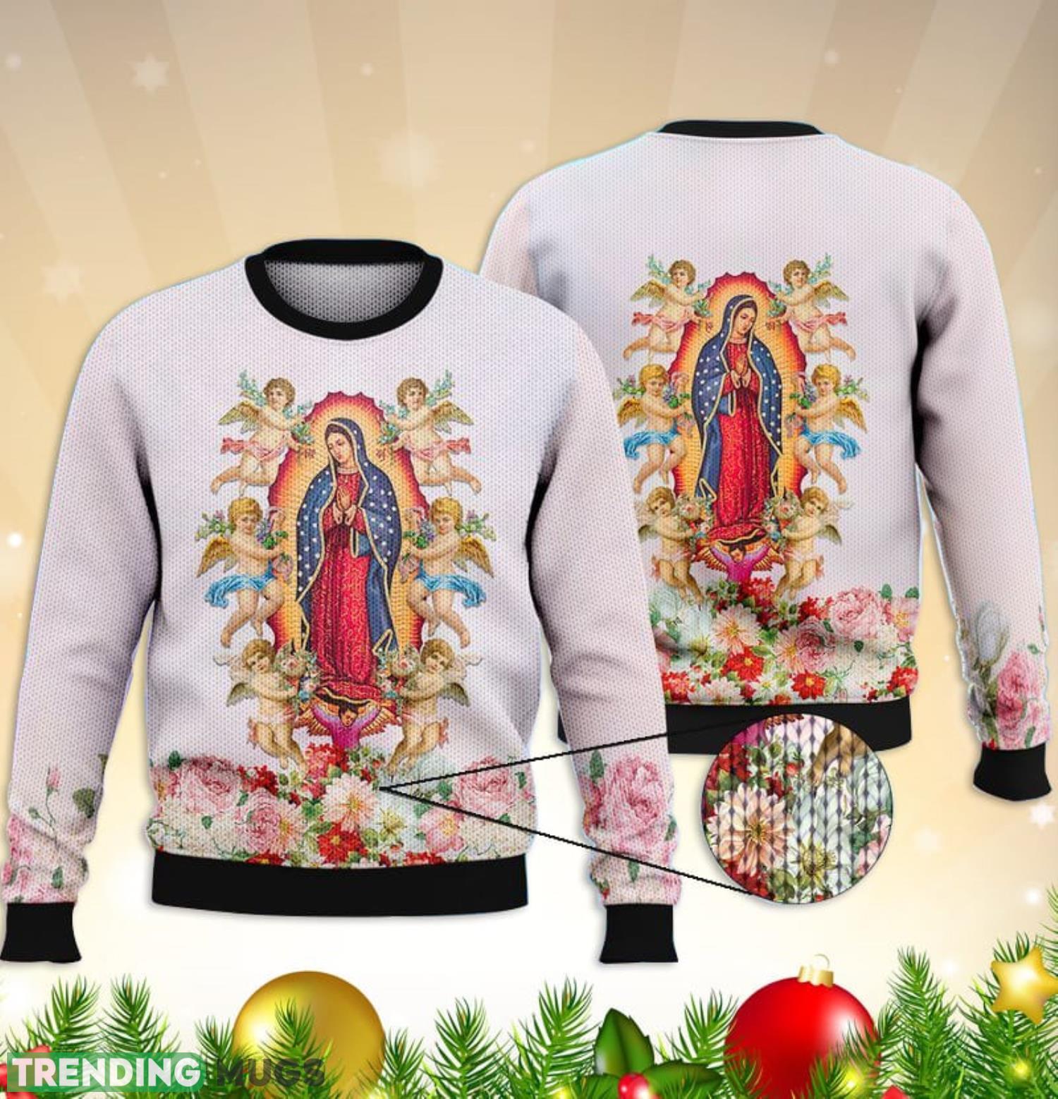 Mary Mother Heaven Christianity Trending Shirts 3D Ugly Sweater Christmas Gift Sweater Product Photo 1