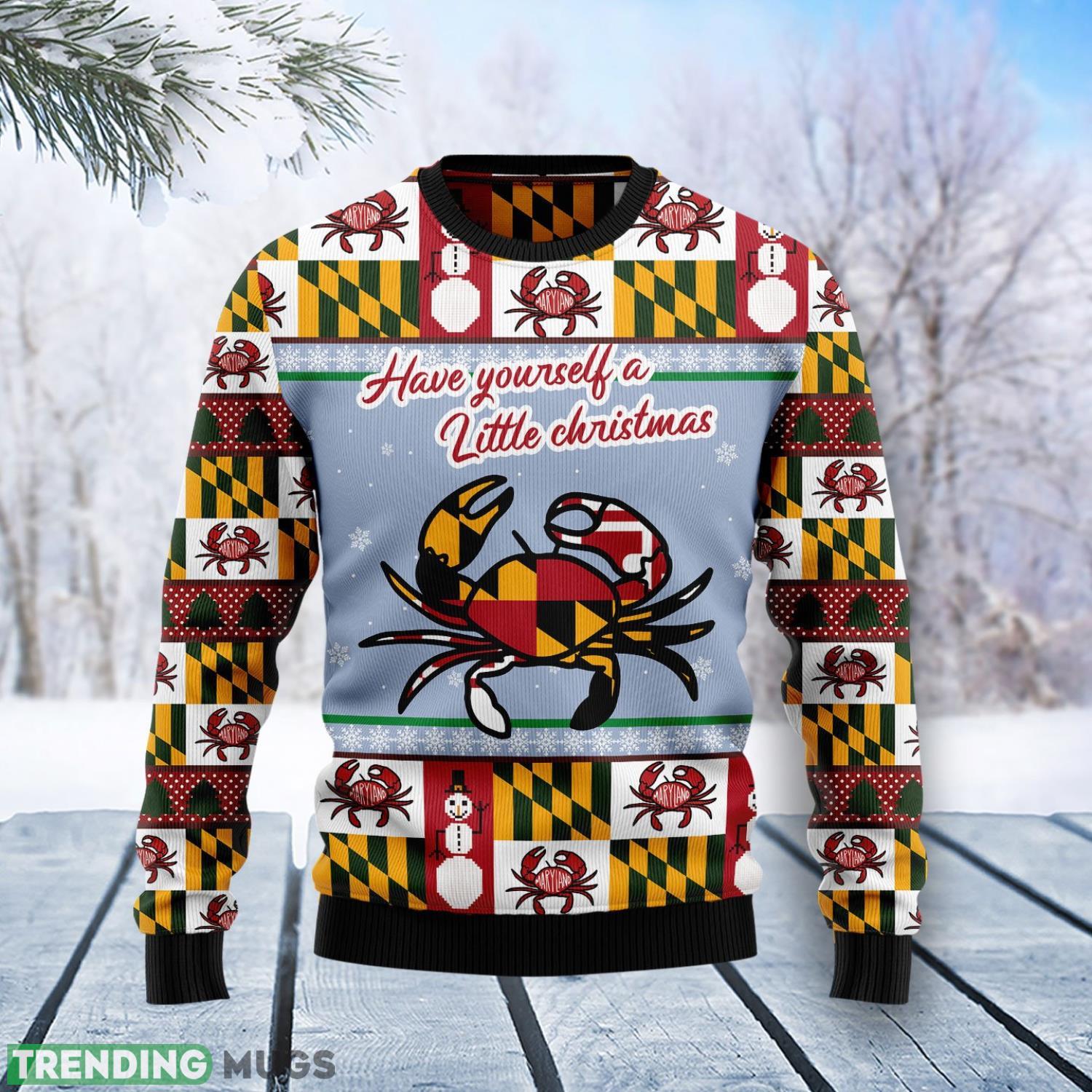 Maryland Symbols Have Yourself A Little Christmas Ugly Christmas Sweater Product Photo 1 Maryland Symbols Have Yourself A Little Christmas Ugly Christmas Sweater Product Photo 1