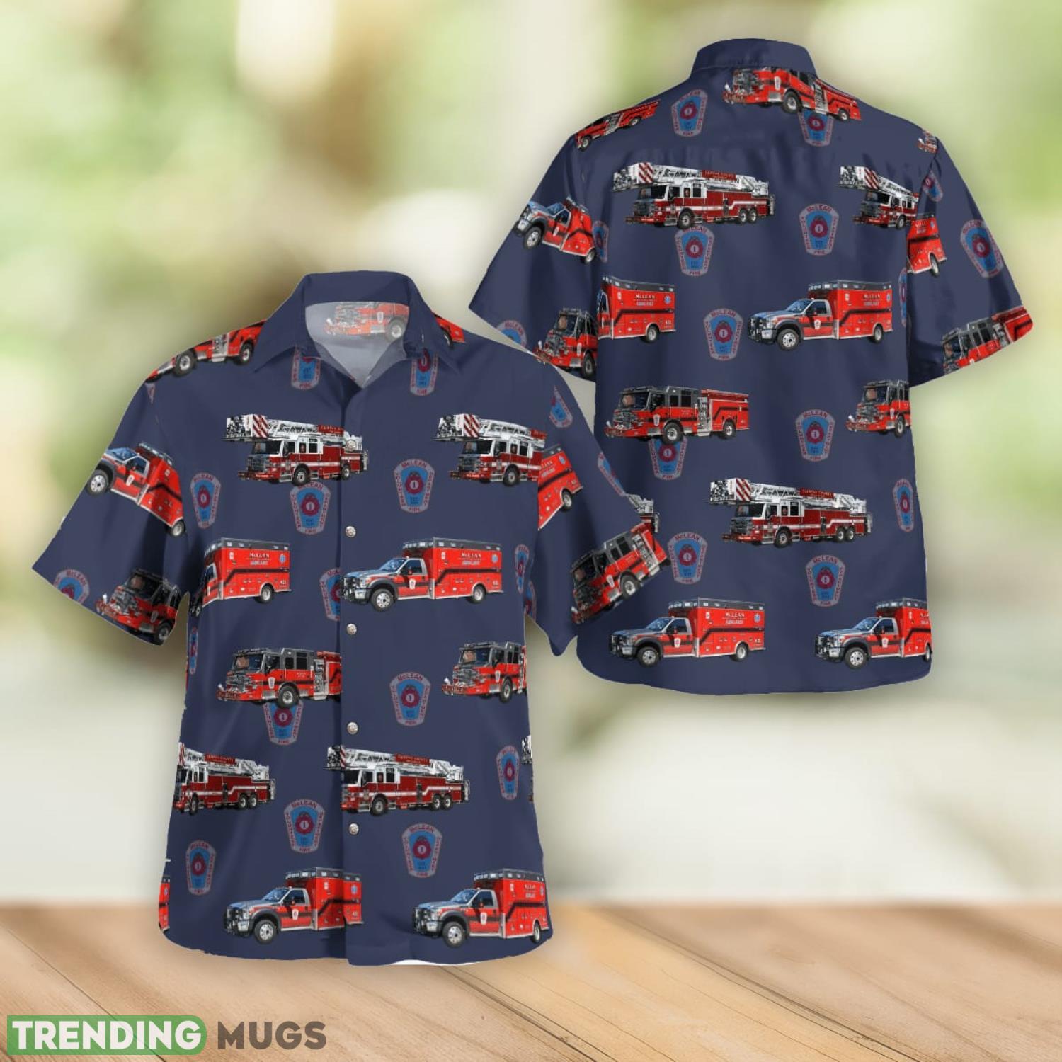 McLean Virginia McLean Volunteer Fire Department Button Up Hawaiian Shirt Beach Gift Product Photo 1 McLean Virginia McLean Volunteer Fire Department Button Up Hawaiian Shirt Beach Gift Product Photo 1