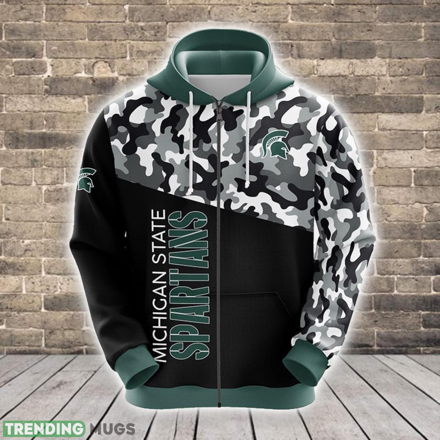 Michigan State Spartans NCAA Camouflage Green 3D Hoodie For Fans Best Sport Gift Men And Women Product Photo 1 Michigan State Spartans NCAA Camouflage Green 3D Hoodie For Fans Best Sport Gift Men And Women Product Photo 1