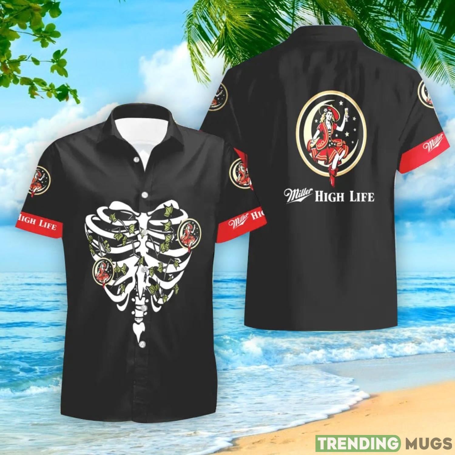 Miller Lite Chest Bone Happy Halloween Hawaiian Shirt And Shorts Best Halloween Gift Hawaiian & Short Miller Lite Chest Bone Happy Halloween Hawaiian Shirt And Shorts Best Halloween Gift Hawaiian & Short