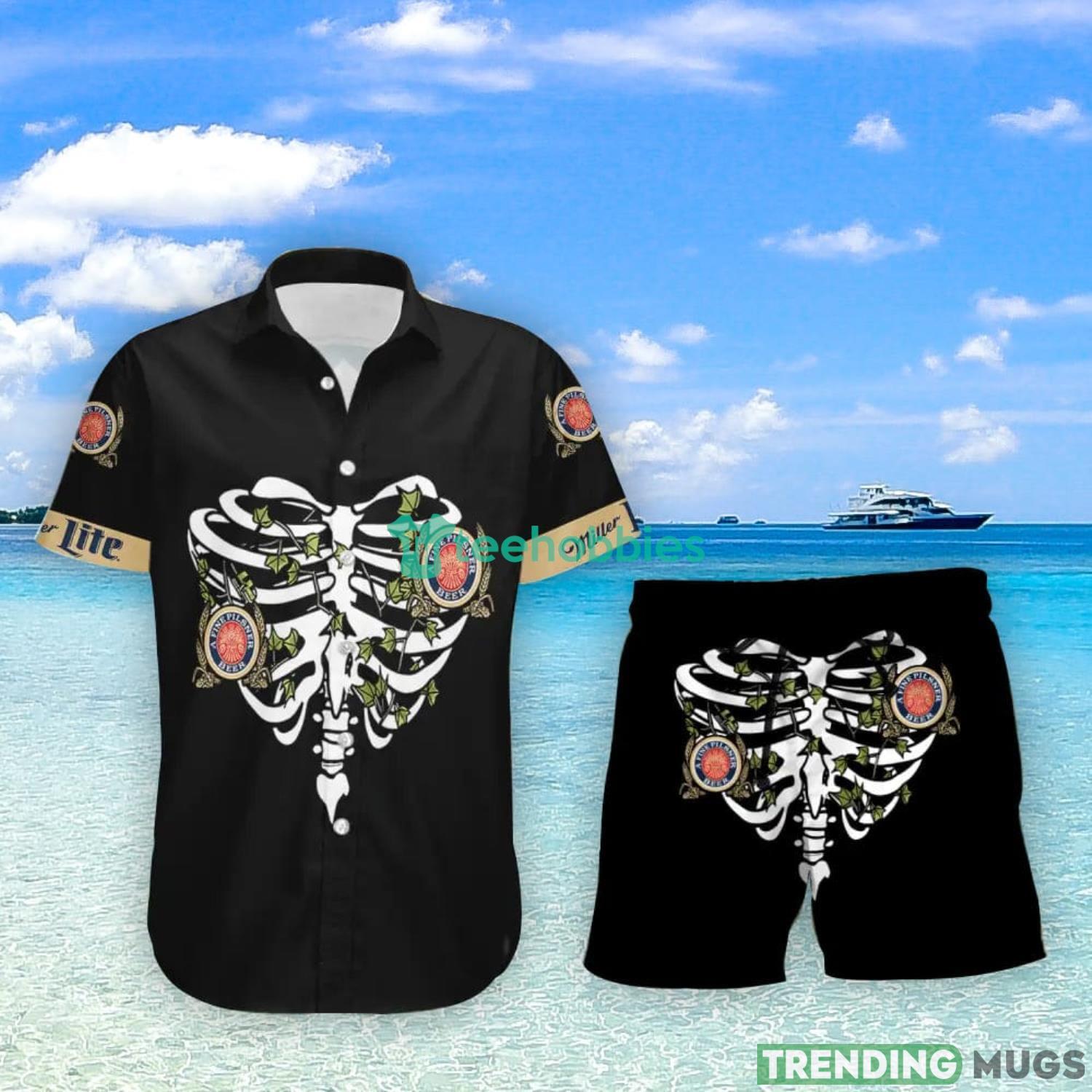 Modelo Beer Chest Bone Happy Halloween Hawaiian Shirt And Shorts Best Halloween Gift Hawaiian & Short Modelo Beer Chest Bone Happy Halloween Hawaiian Shirt And Shorts Best Halloween Gift Hawaiian & Short