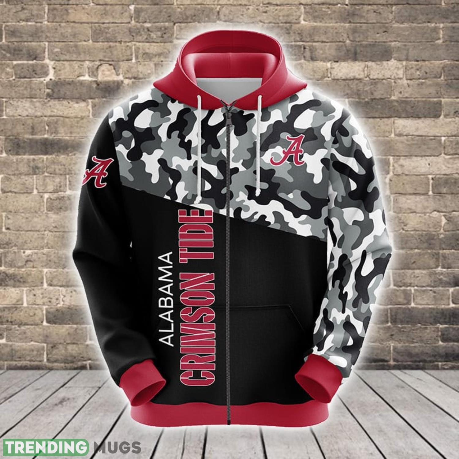 NCAA Alabama Crimson Tide Camouflage Red 3D Hoodie For Fans Best Sport Gift Men And Women Product Photo 1 NCAA Alabama Crimson Tide Camouflage Red 3D Hoodie For Fans Best Sport Gift Men And Women Product Photo 1