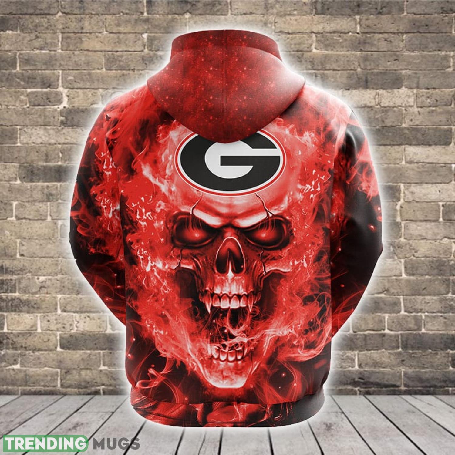 NCAA Georgia Bulldogs Skull Funny Orange 3D Hoodie For Fans Best Sport Gift Men And Women 3D Hoodies NCAA Georgia Bulldogs Skull Funny Orange 3D Hoodie For Fans Best Sport Gift Men And Women 3D Hoodies