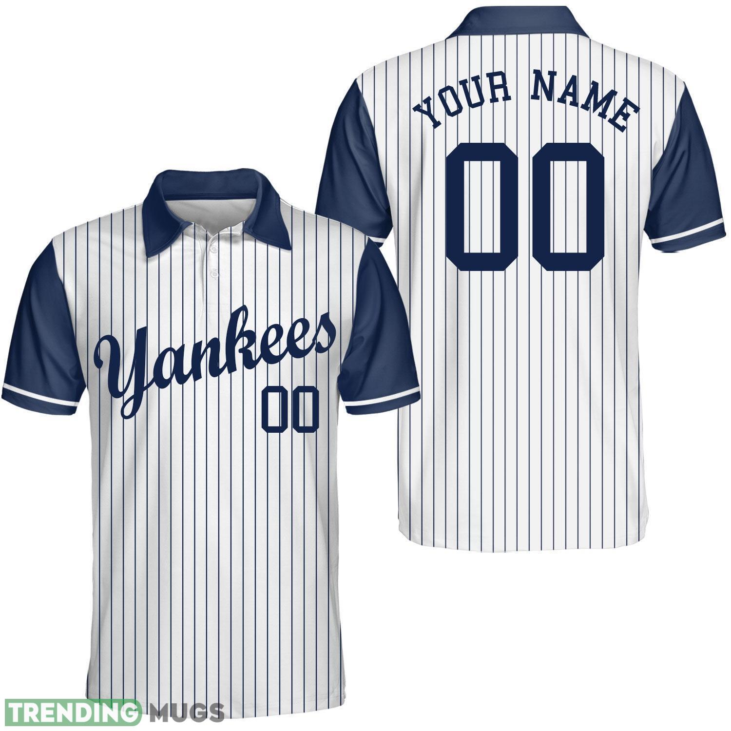 New York Y Custom Name And Number Baseball New York Y Polo Shirt For New York Y Fans White Product Photo 1 New York Y Custom Name And Number Baseball New York Y Polo Shirt For New York Y Fans White Product Photo 1