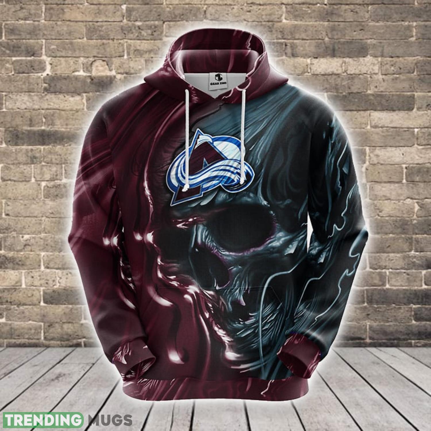 NHL Colorado Avalanche Skull Brown 3D Hoodie Zip Hoodie For Men And Women Sport Gift Product Photo 1 NHL Colorado Avalanche Skull Brown 3D Hoodie Zip Hoodie For Men And Women Sport Gift Product Photo 1